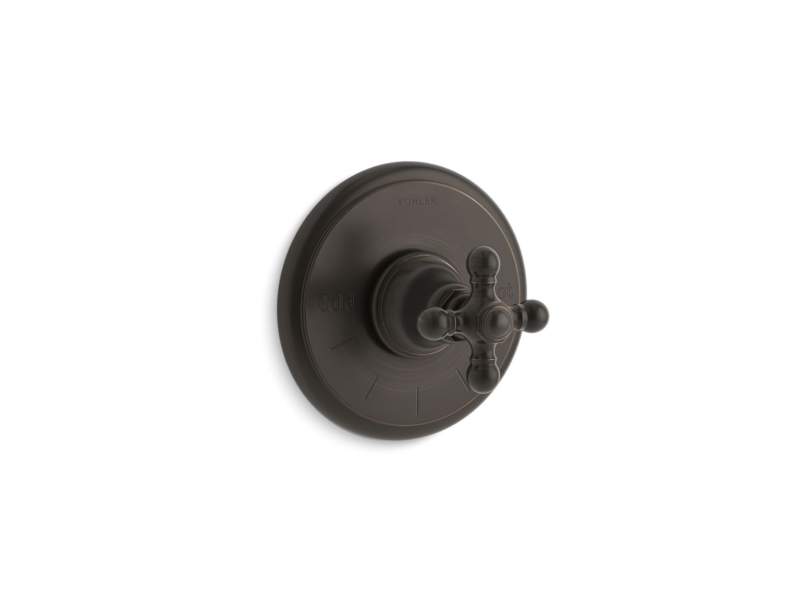 Artifacts® MasterShower® temperature control valve trim with cross handle