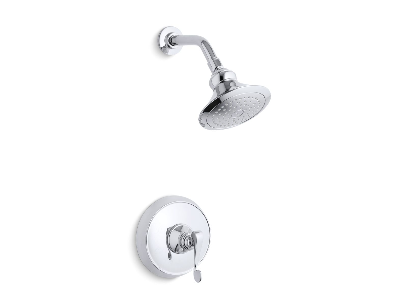 Revival(R) Rite-Temp(R) pressure-balancing shower faucet trim with scroll lever handle, valve not included