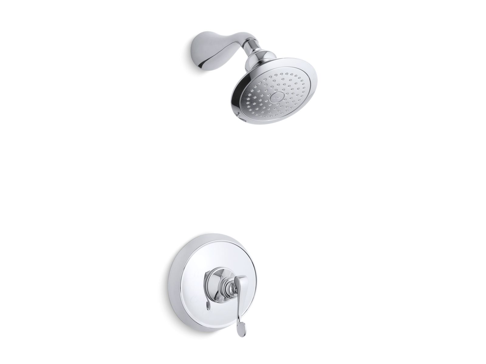 Revival(R) Rite-Temp(R) pressure-balancing shower faucet trim with scroll lever handle, valve not included
