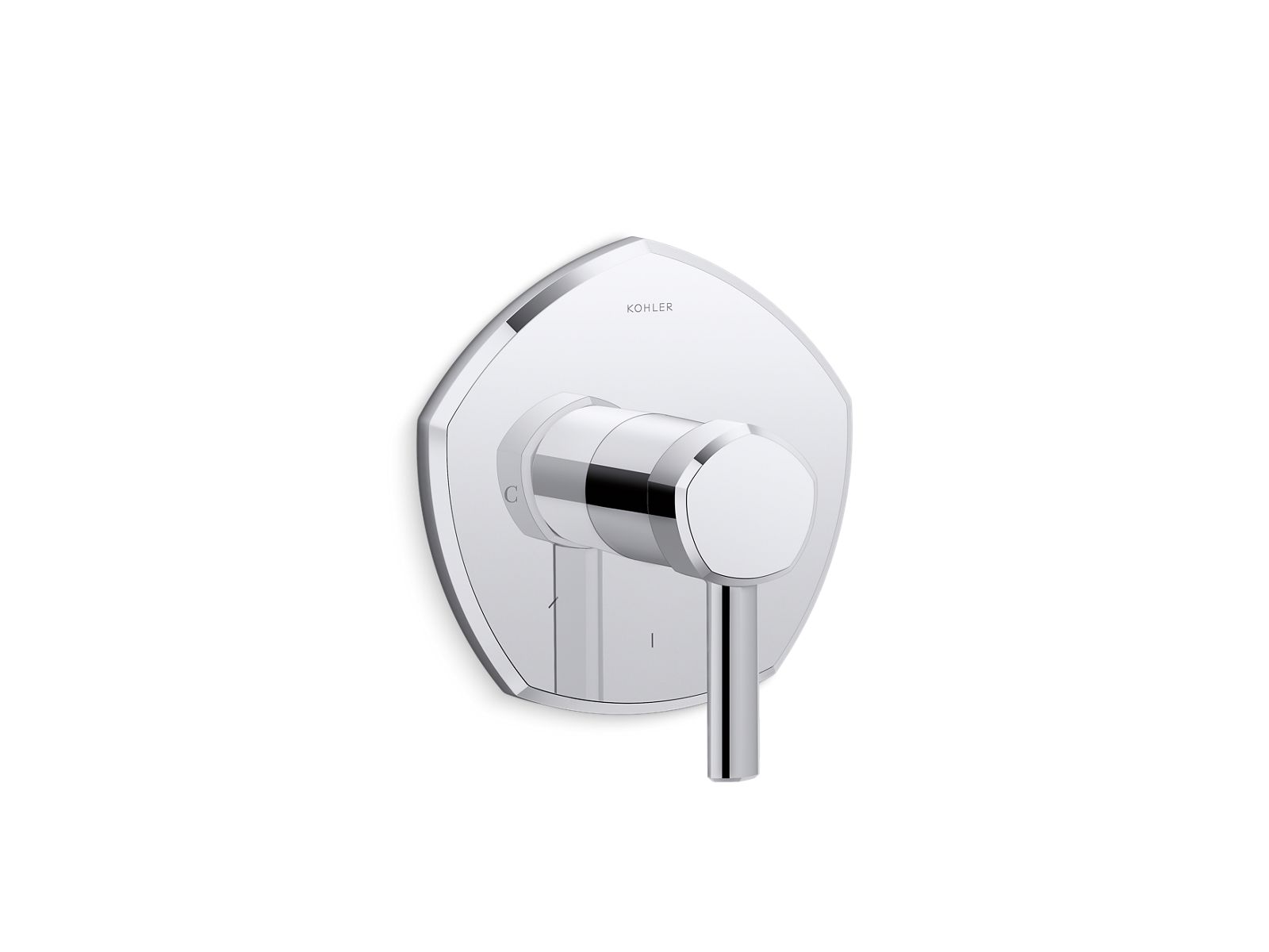 Occasion® MasterShower® temperature control valve trim with lever handle