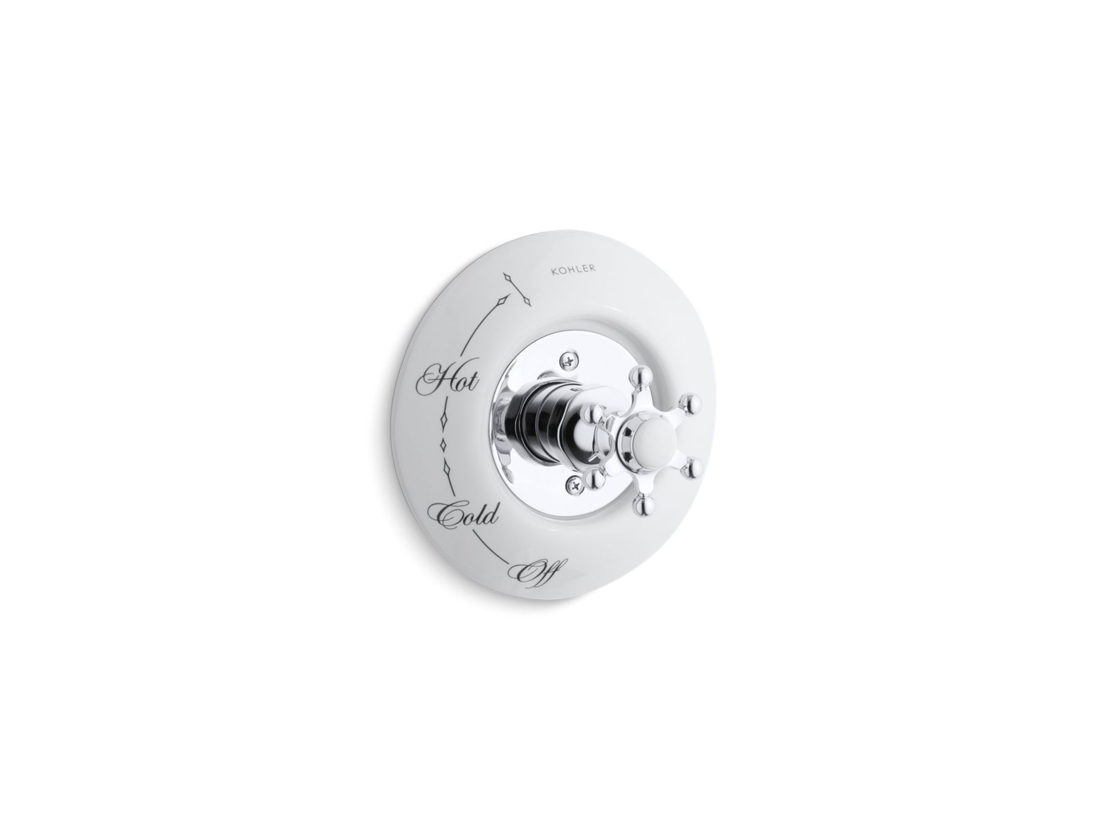 Antique Rite-Temp® valve trim with six-prong handle