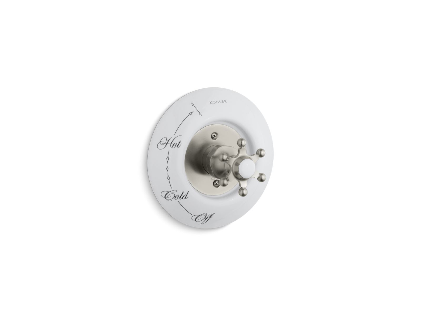 Antique Rite-Temp® valve trim with six-prong handle