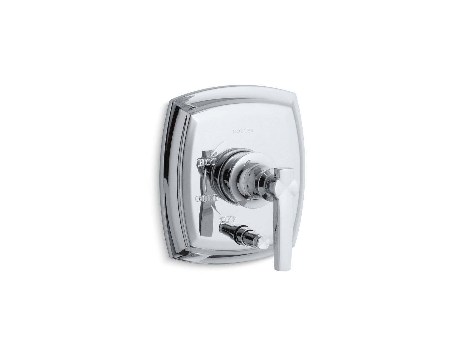 Margaux® Rite-Temp® valve trim with push-button diverter