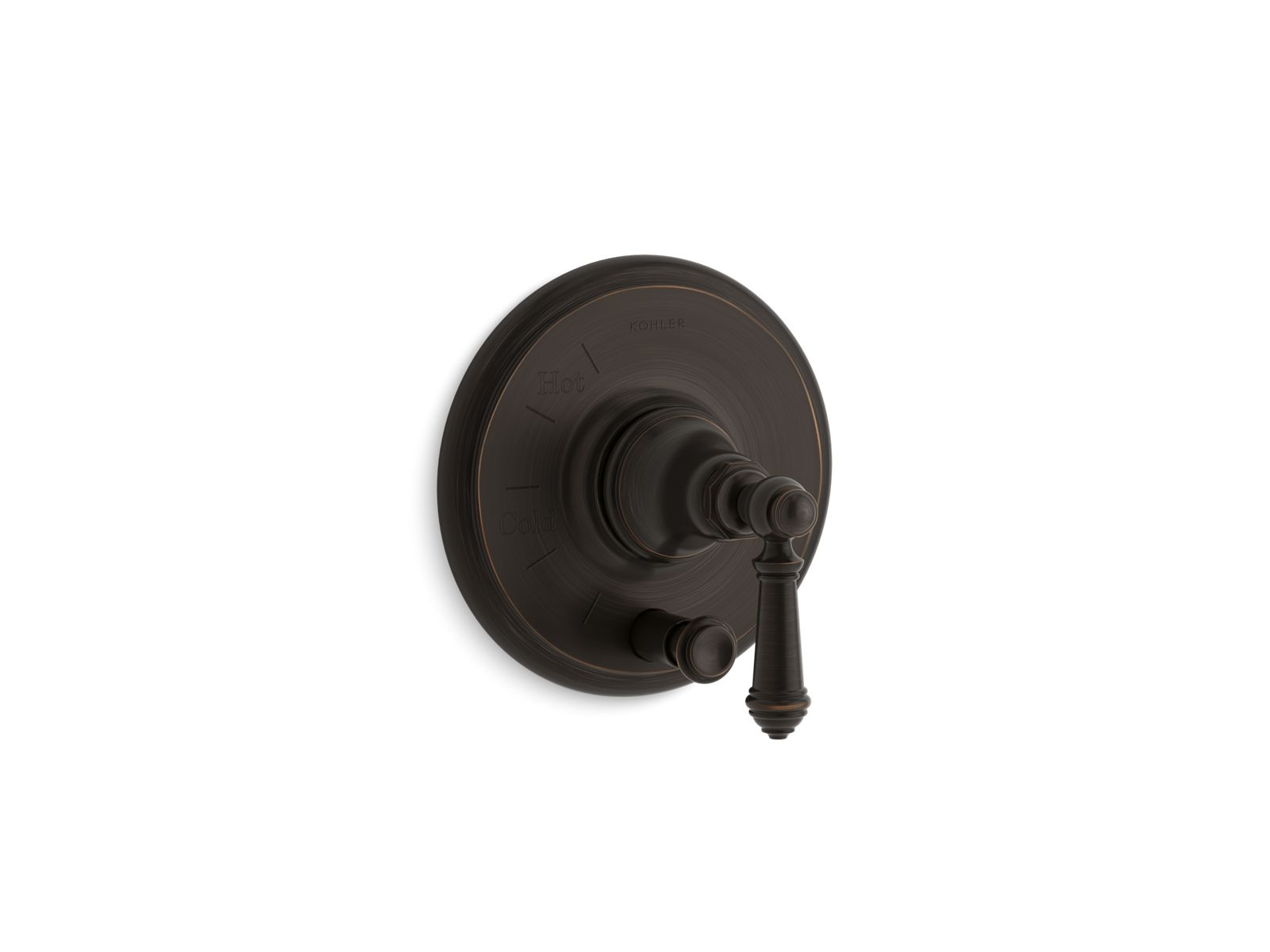 Artifacts® Rite-Temp® valve trim with push-button diverter and lever handle