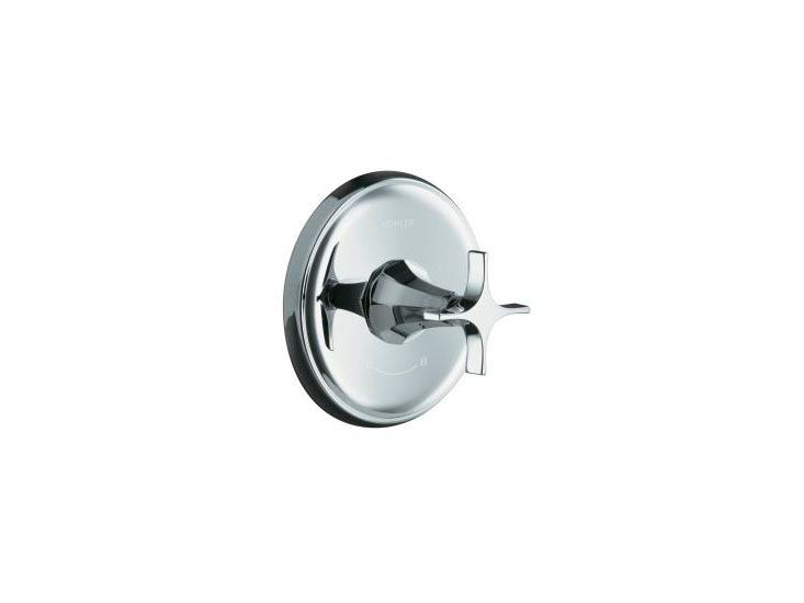 Memoirs(R) thermostatic valve trim with classic design and cross handle, valve not included