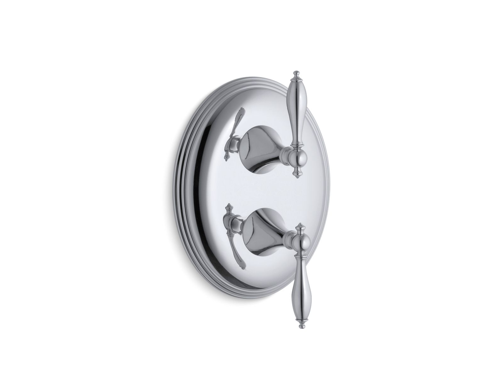 Finial® Valve trim with lever handles for stacked thermostatic valve trim, requires valve