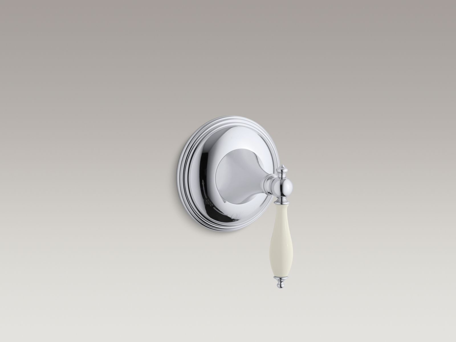 Final(R) traditional valve trim with lever handle with Biscuit handle inserts for volume control valve, requires valve