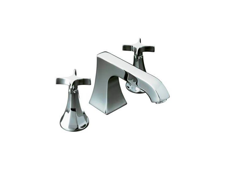 Memoirs(R) deck-mount high-flow bath faucet trim with classic design and cross handles, valve not included