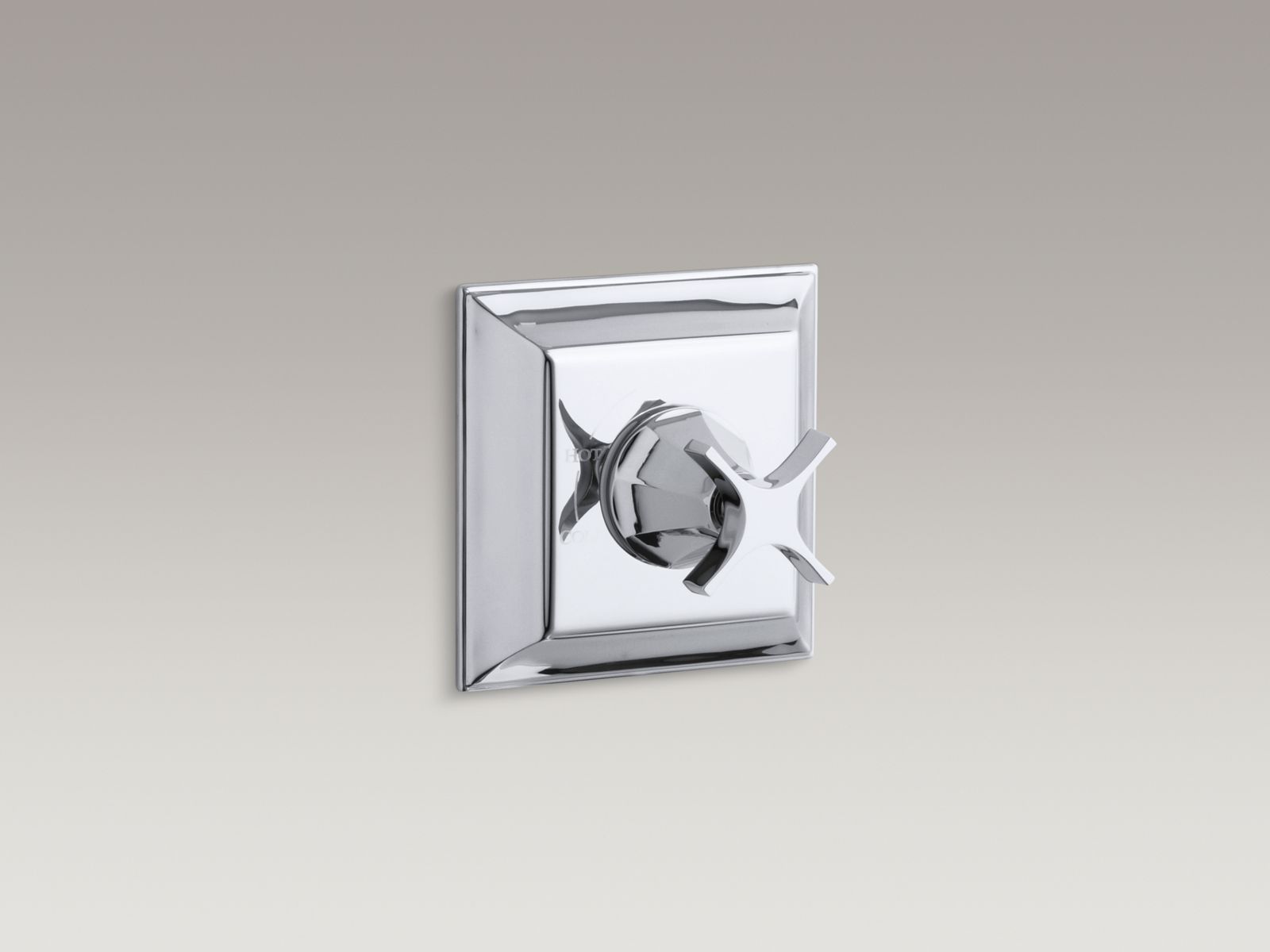 Memoirs(R) Stately valve trim with cross handle for Rite-Temp(R) pressure-balancing valve, requires valve