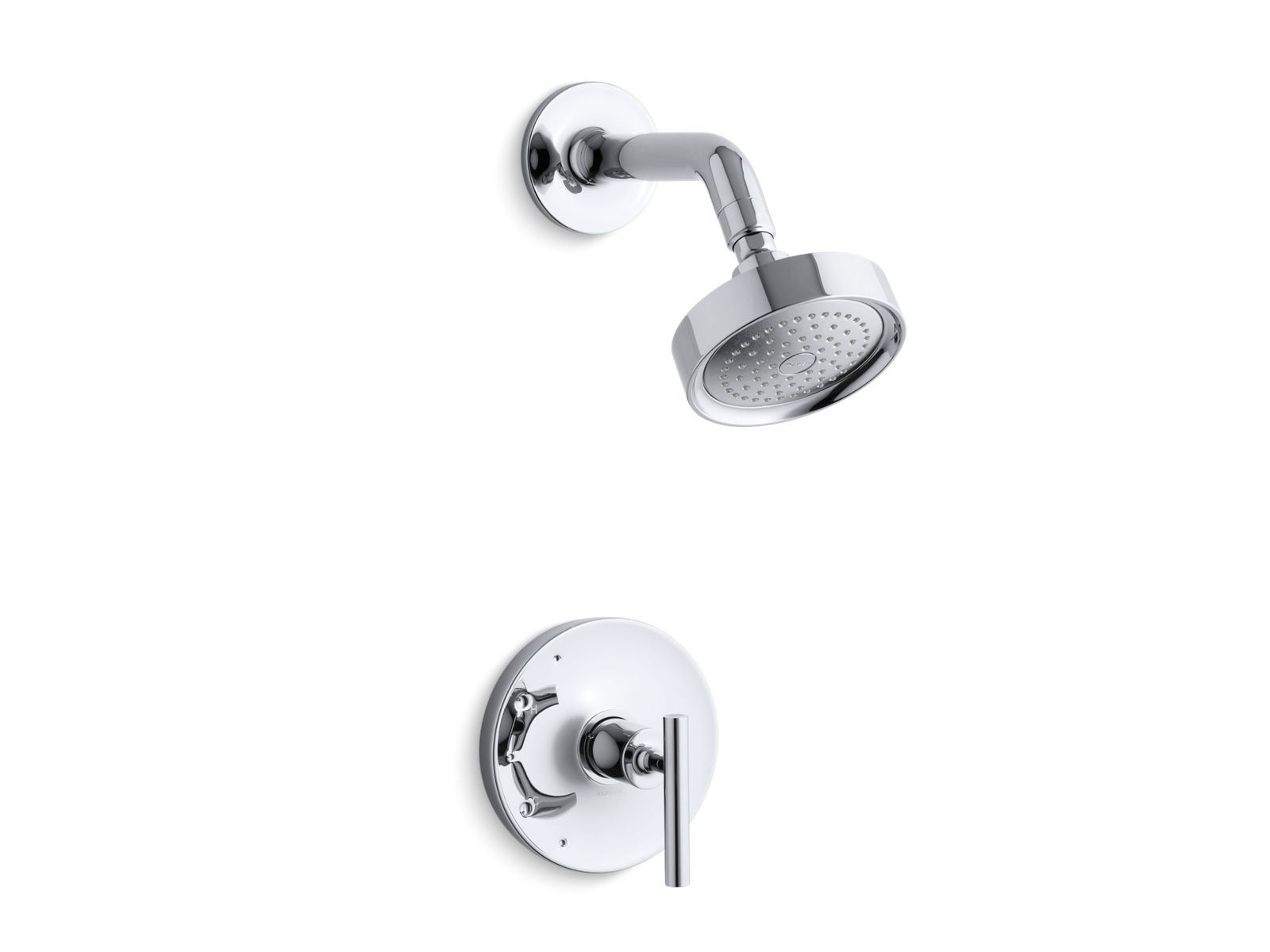 Purist® Rite-Temp® pressure-balancing shower faucet trim with lever handle, valve not included