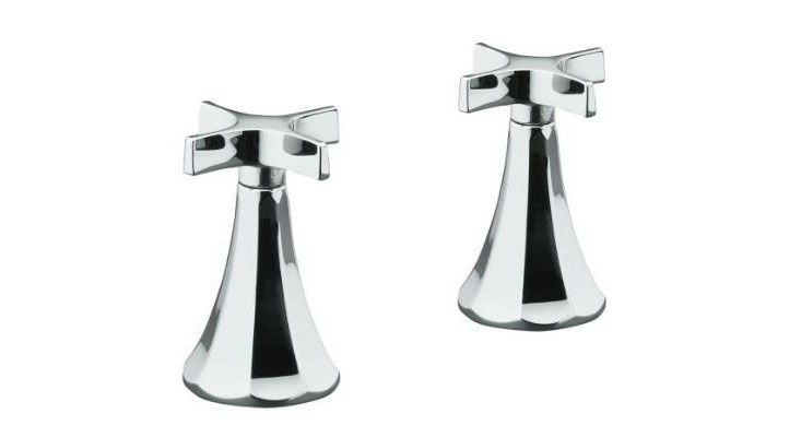 Memoirs(R) bath- or deck-mount high-flow bath valve trim with classic design and cross handles, valve not included
