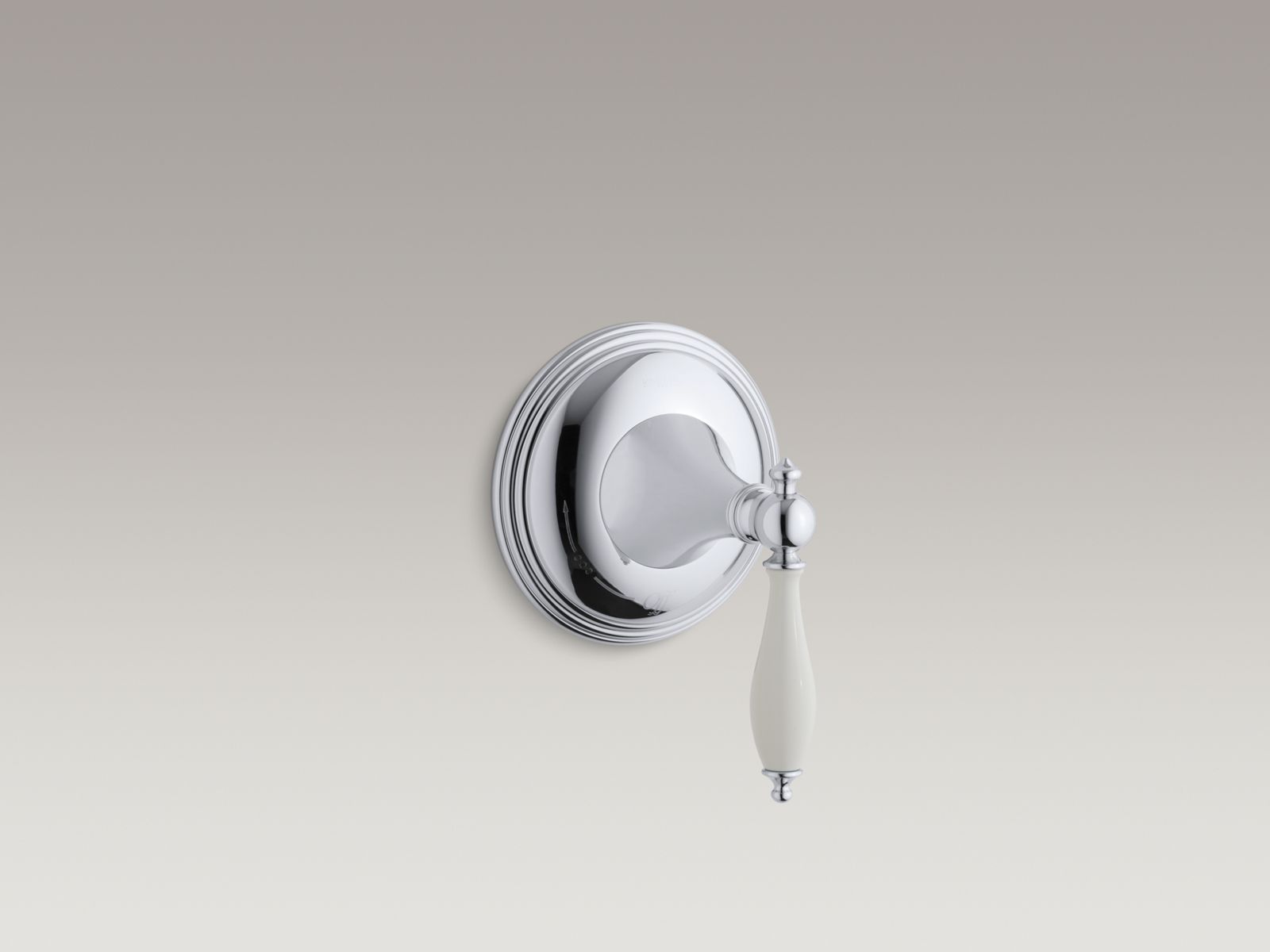 Final(R) traditional valve trim with lever handle with White handle inserts for volume control valve, requires valve