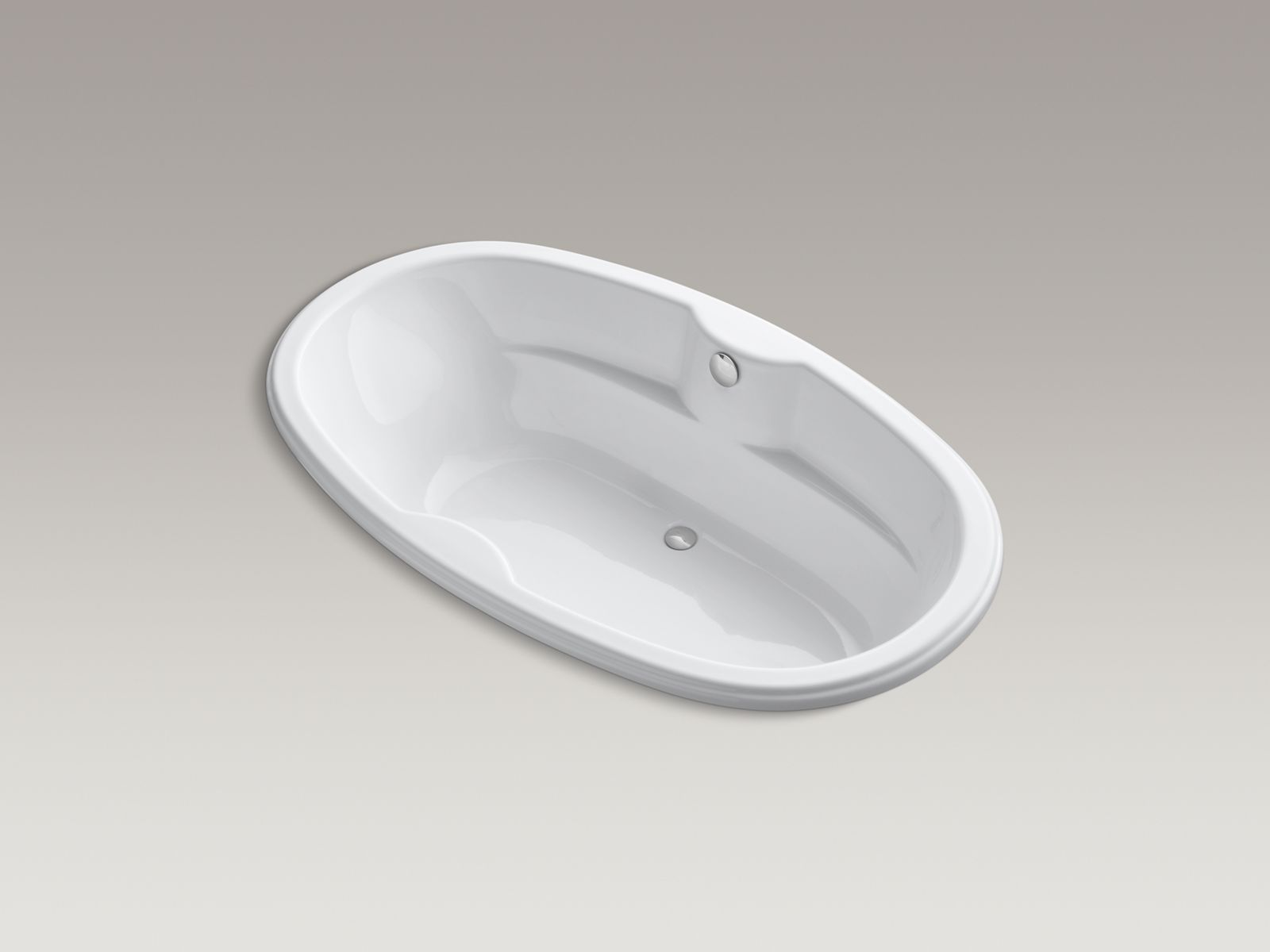 7242 72" x 42-1/8" oval drop-in bath with reversible drain