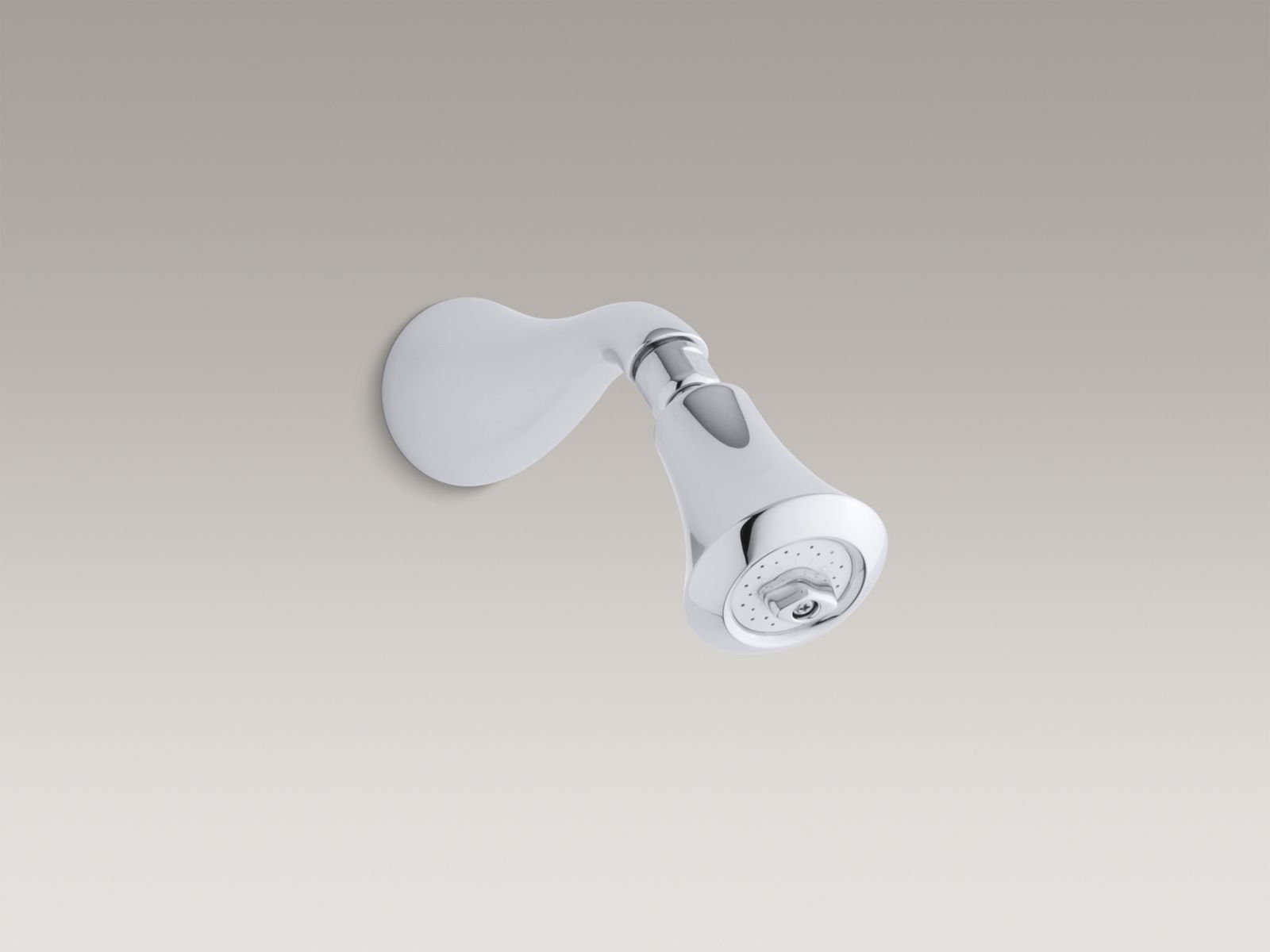 Final(R) 2.5 gpm single-function wall-mount showerhead with adjustable spray