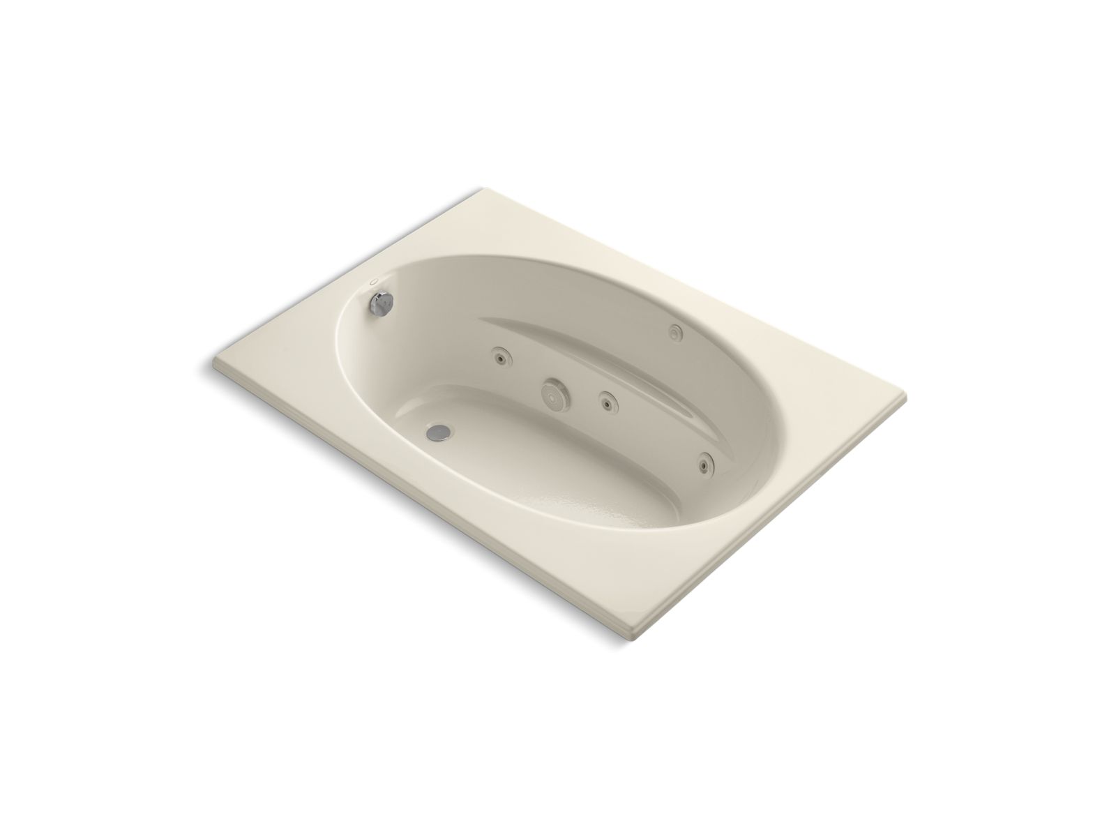 Windward® 60" x 42" drop-in whirlpool with custom pump location and heater