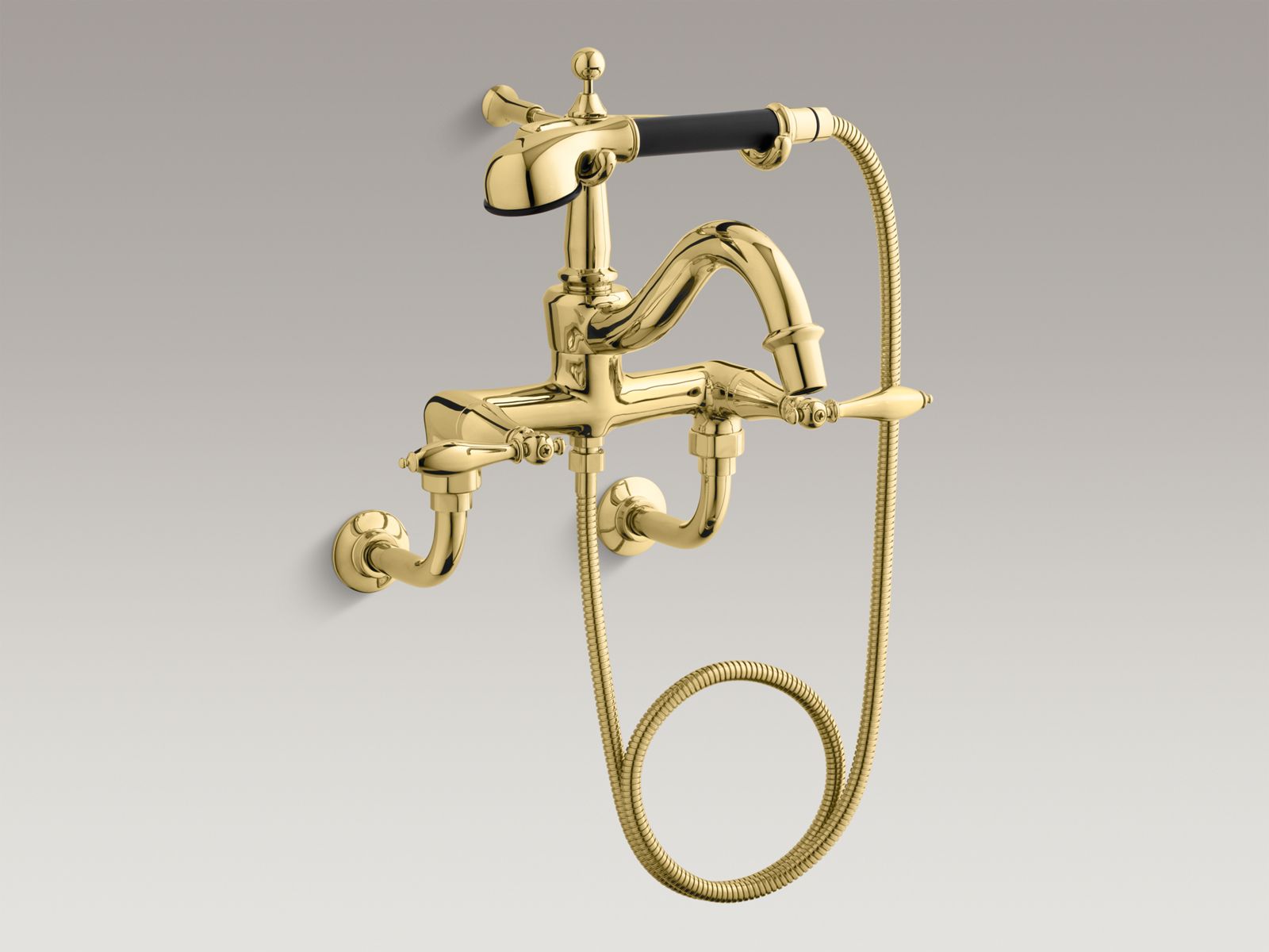 518-finial-bath-or-wall-mount-faucet-with-lever-handles-diverter-spout-polished-finish-accents-and-handshower-7.jpg Finial® bath or /wall-mount faucet with lever handles, diverter spout, polished finish accents and handshower
