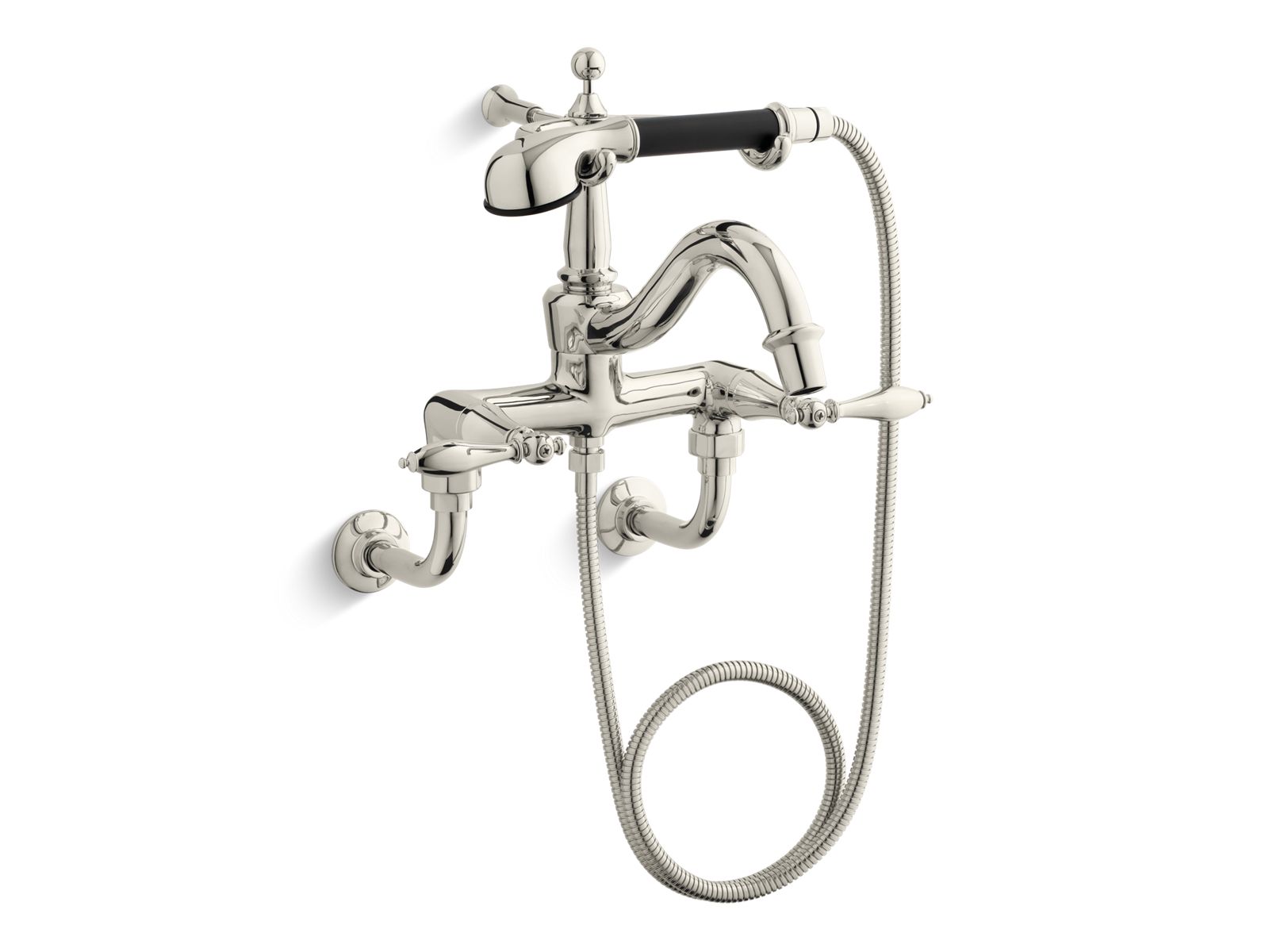 518-finial-bath-or-wall-mount-faucet-with-lever-handles-diverter-spout-polished-finish-accents-and-handshower-8.jpg Finial® bath or /wall-mount faucet with lever handles, diverter spout, polished finish accents and handshower