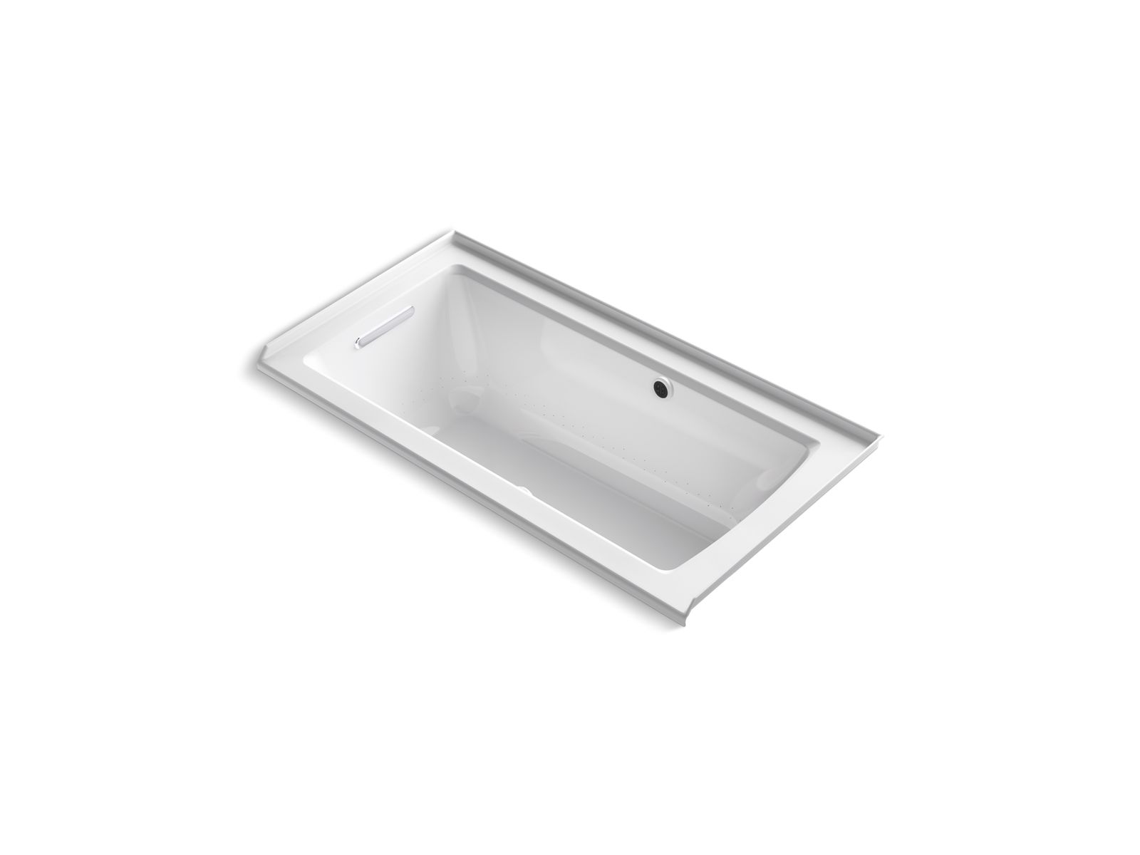 Archer® 60" x 30" alcove BubbleMassage™ air bath with integral flange, left-hand drain and Bask® heated surface