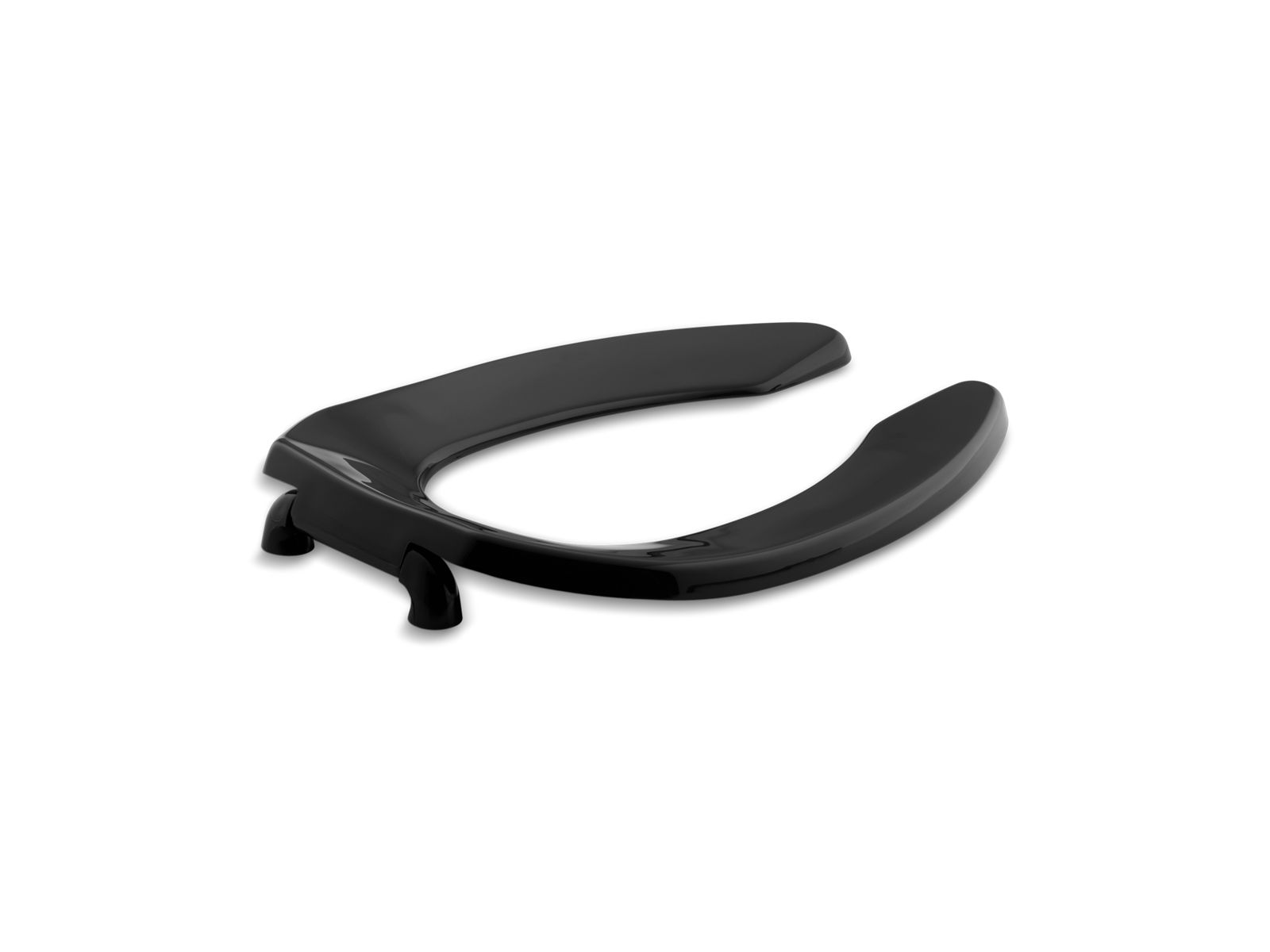 Lustra™ Elongated toilet seat with check hinge, in Black Black