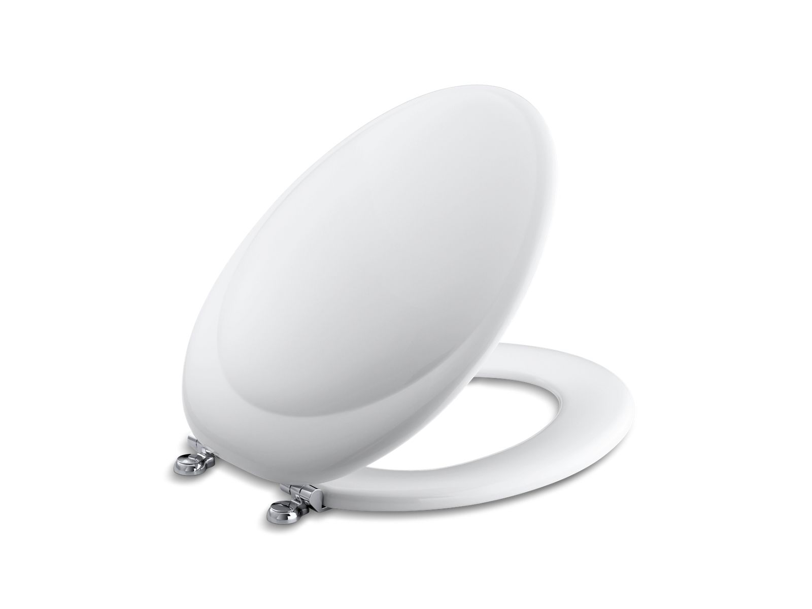 Revival(R) elongated toilet seat with Polished Chrome hinges