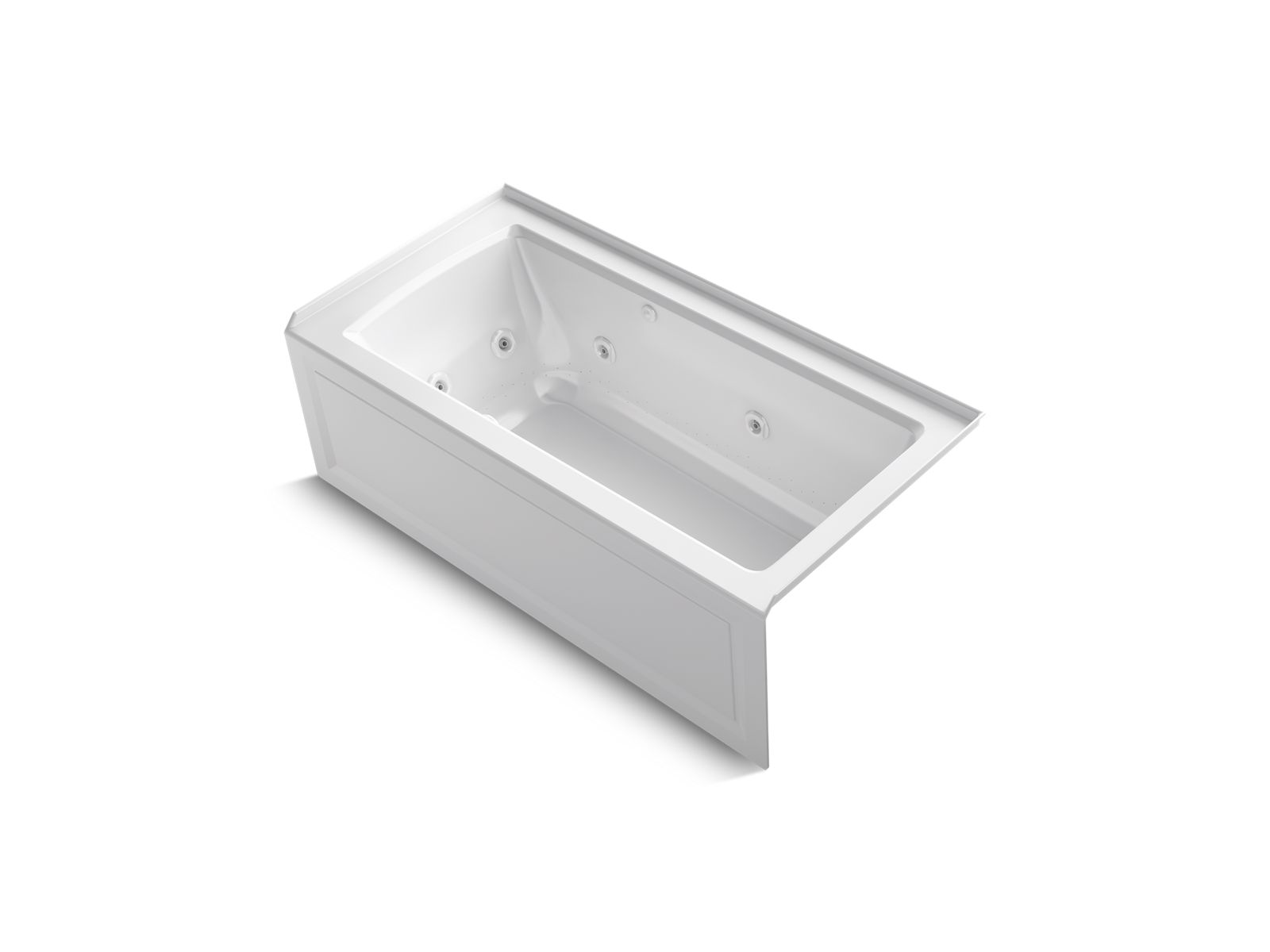 Archer® 60" x 30" alcove BubbleMassage™ air bath and whirlpool with right-hand drain