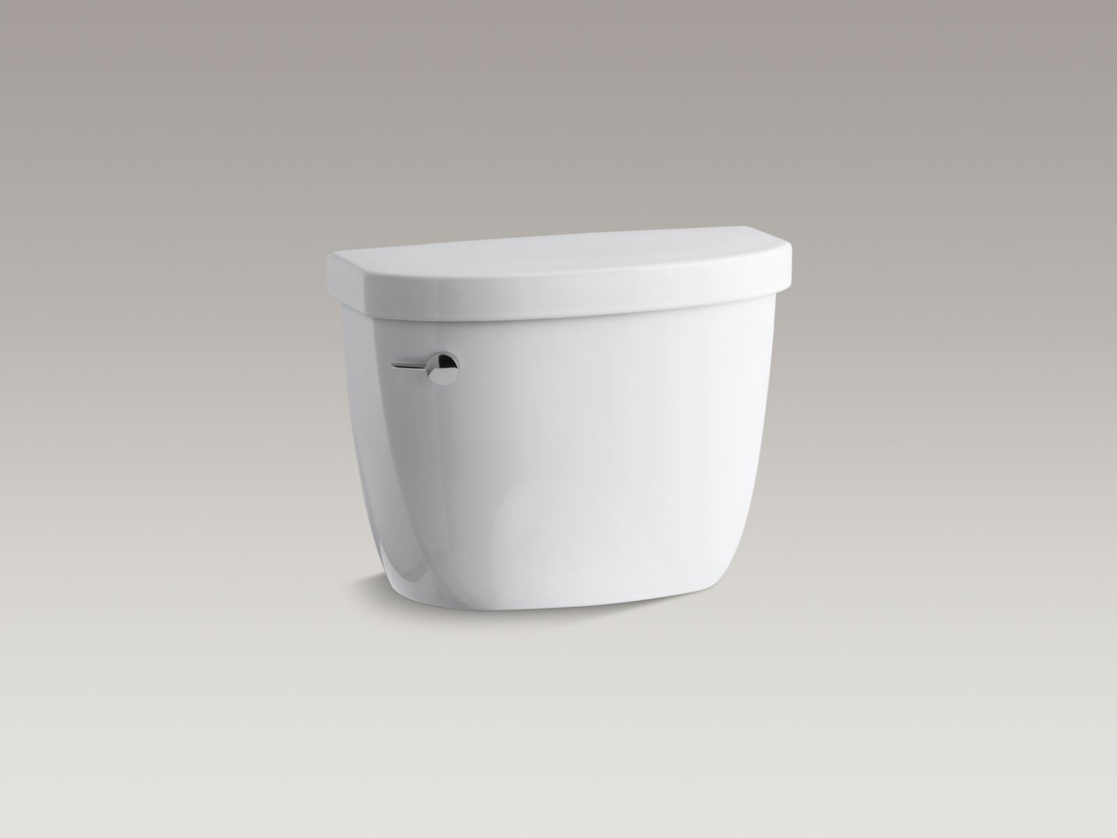 Cimarron(R) toilet tank with left-hand trip lever and tank cover locks