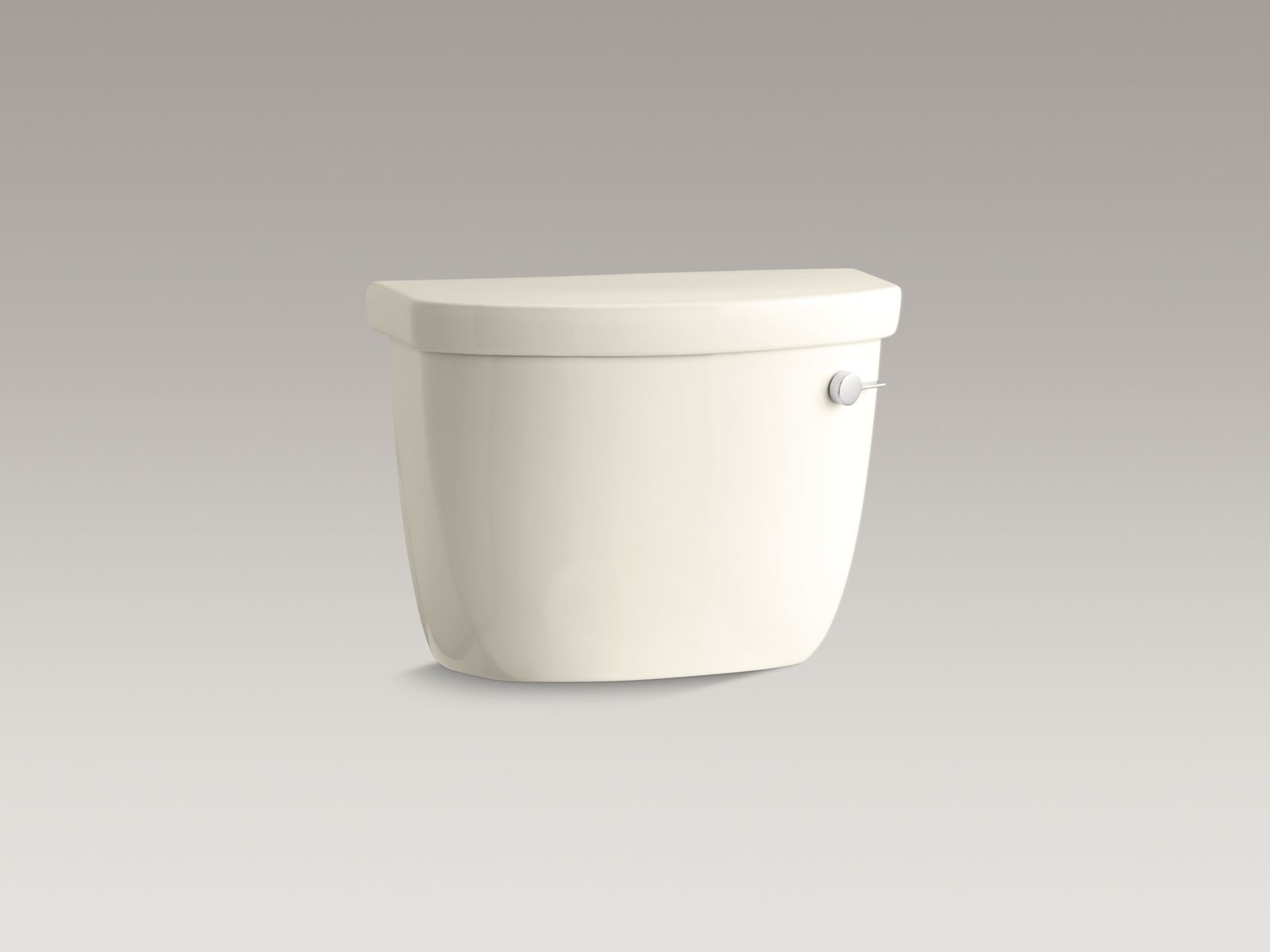 Cimarron(R) toilet tank with right-hand trip lever and tank cover locks