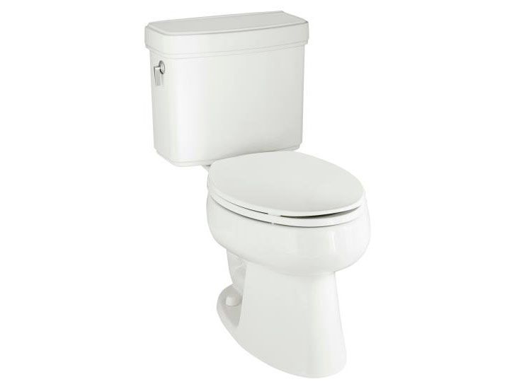 Pinoir(R) elongated toilet with left-hand trip lever, less seat