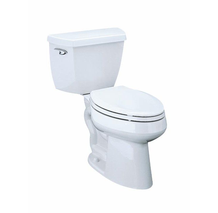 Highline(R) Comfort Height(R) elongated toilet with left-hand trip lever and Insuliner(R) tank liner, less seat