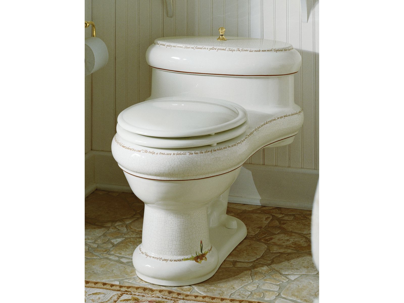 Fables & flowers(TM) design on Revival(R) toilet less trim