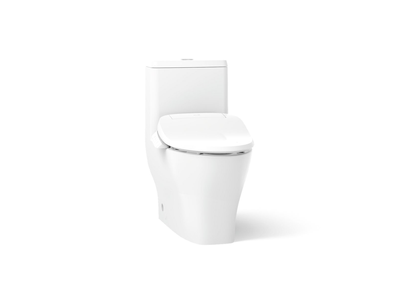 Reach™ Curv Hidden cord one-piece compact elongated toilet with skirted trapway, dual-flush