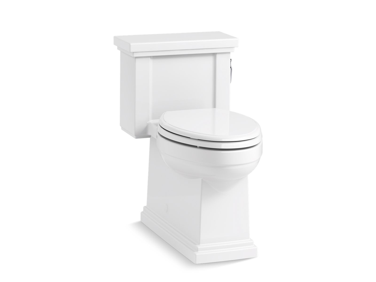 Tresham® One-piece compact elongated toilet with skirted trapway, 1.28 gpf