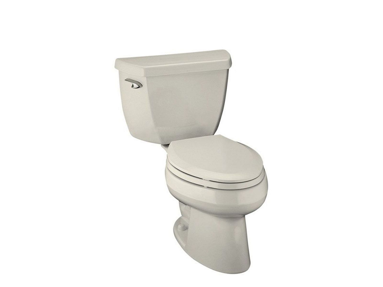 Wellworth(R) elongated toilet with left-hand trip lever and Insuliner(R) tank liner, less seat