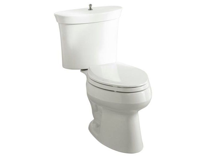 Serif(R) elongated toilet with Polished Chrome trip lever, less seat and supply
