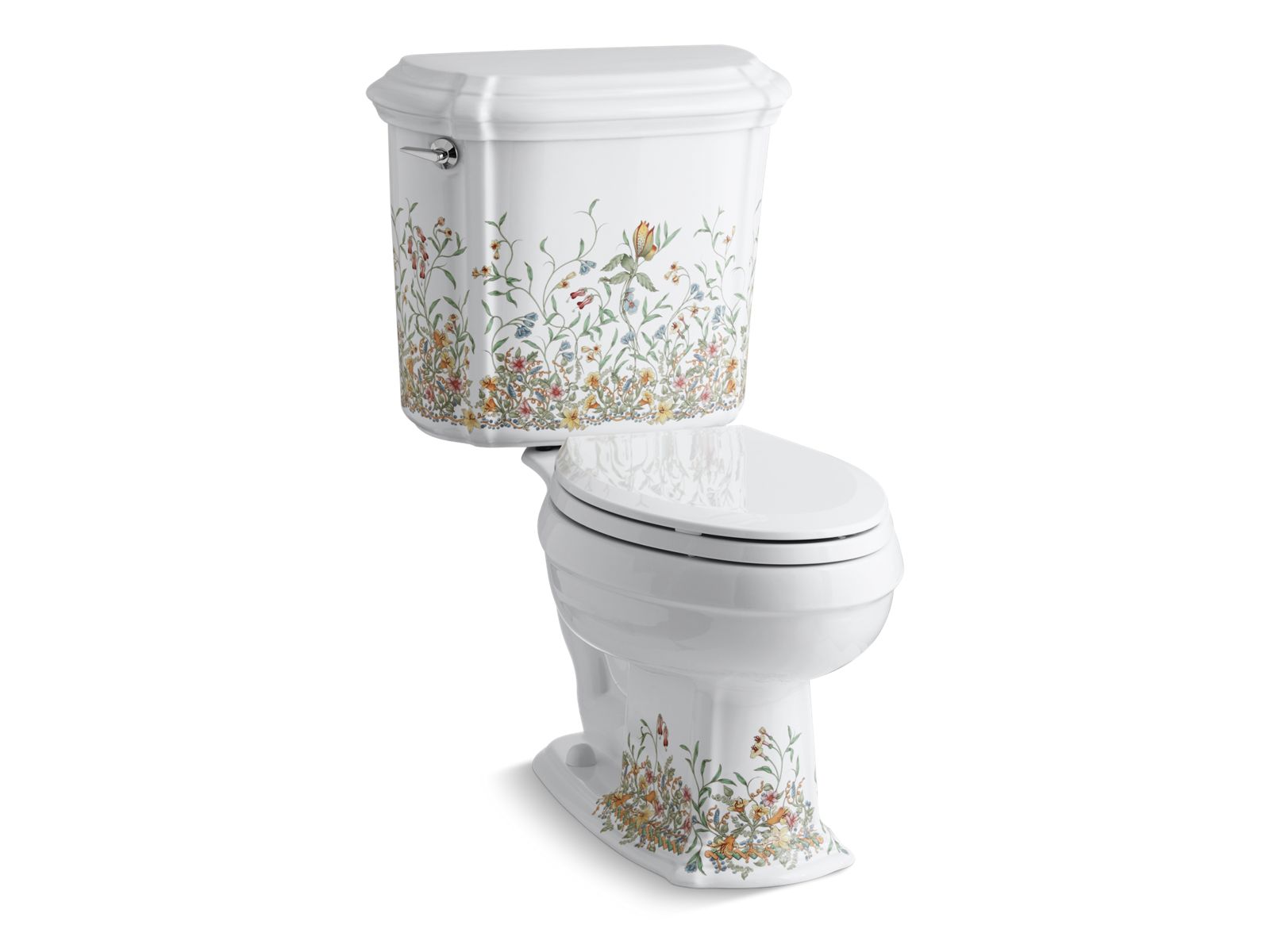 Portrait® Two-piece elongated 1.6 gpf toilet with Ingenium® flush technology and left-hand trip lever