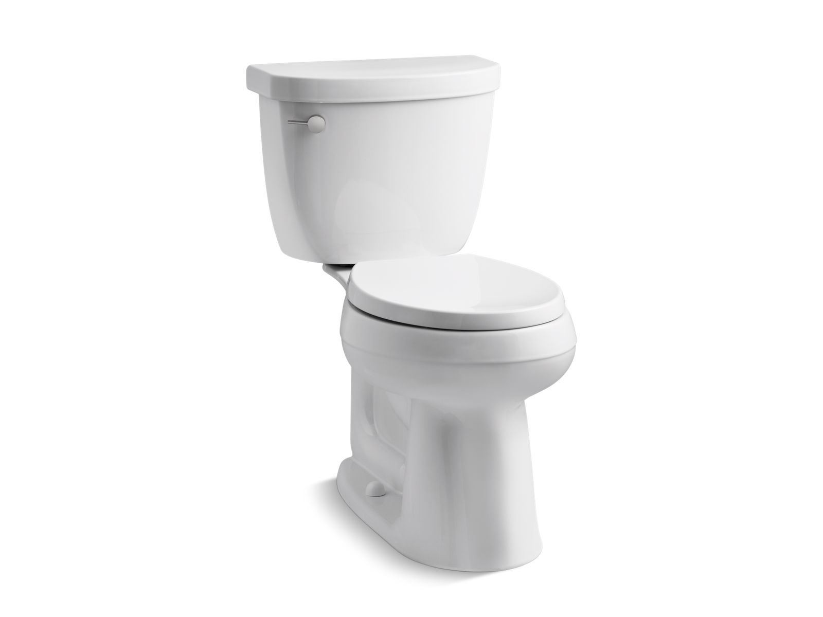 Cimarron® The Complete Solution® two-piece round-front 1.28 gpf chair height toilet with Quiet-Close™ seat