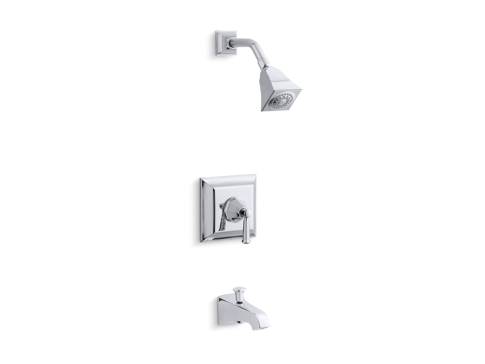 Memoirs(R) Stately Rite-Temp(R) pressure-balancing bath and shower faucet trim with lever handle, valve not included