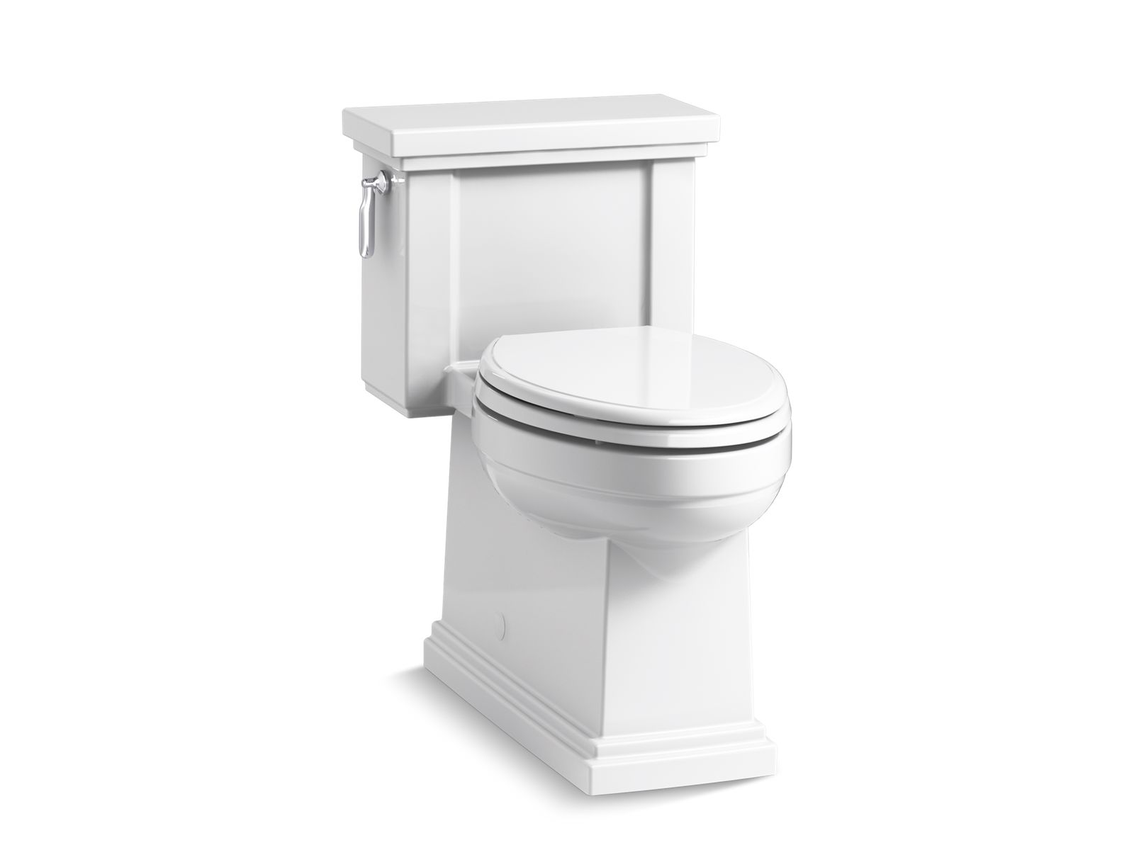 Tresham® One-piece compact elongated toilet with skirted trapway, 1.28 gpf