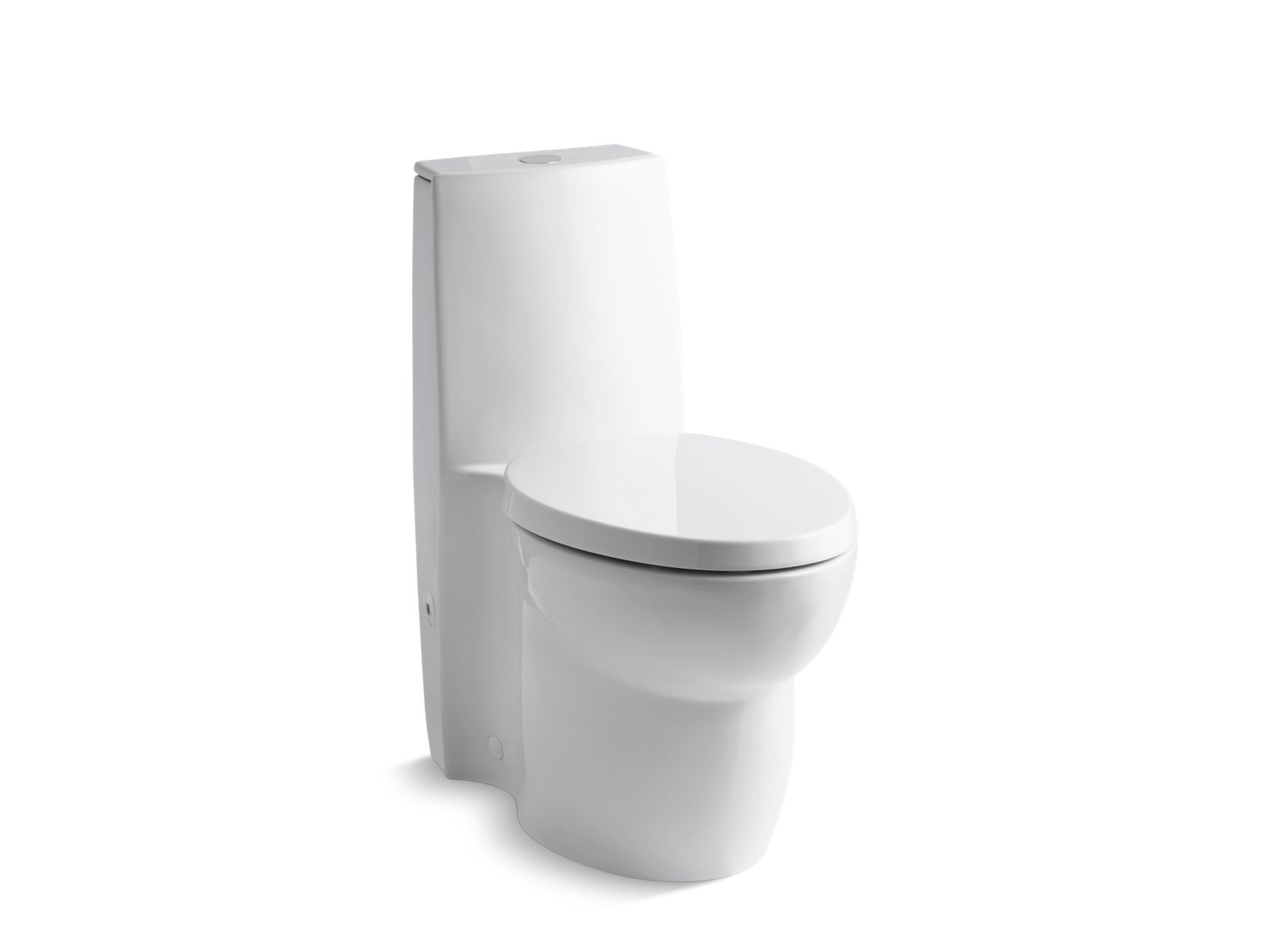 Saile® One-piece elongated toilet with skirted trapway, dual-flush
