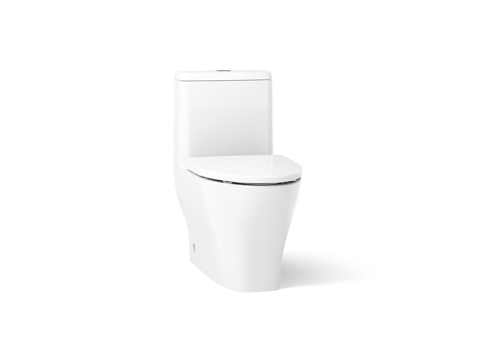 Reach™ Curv One-piece compact elongated toilet with skirted trapway, dual-flush