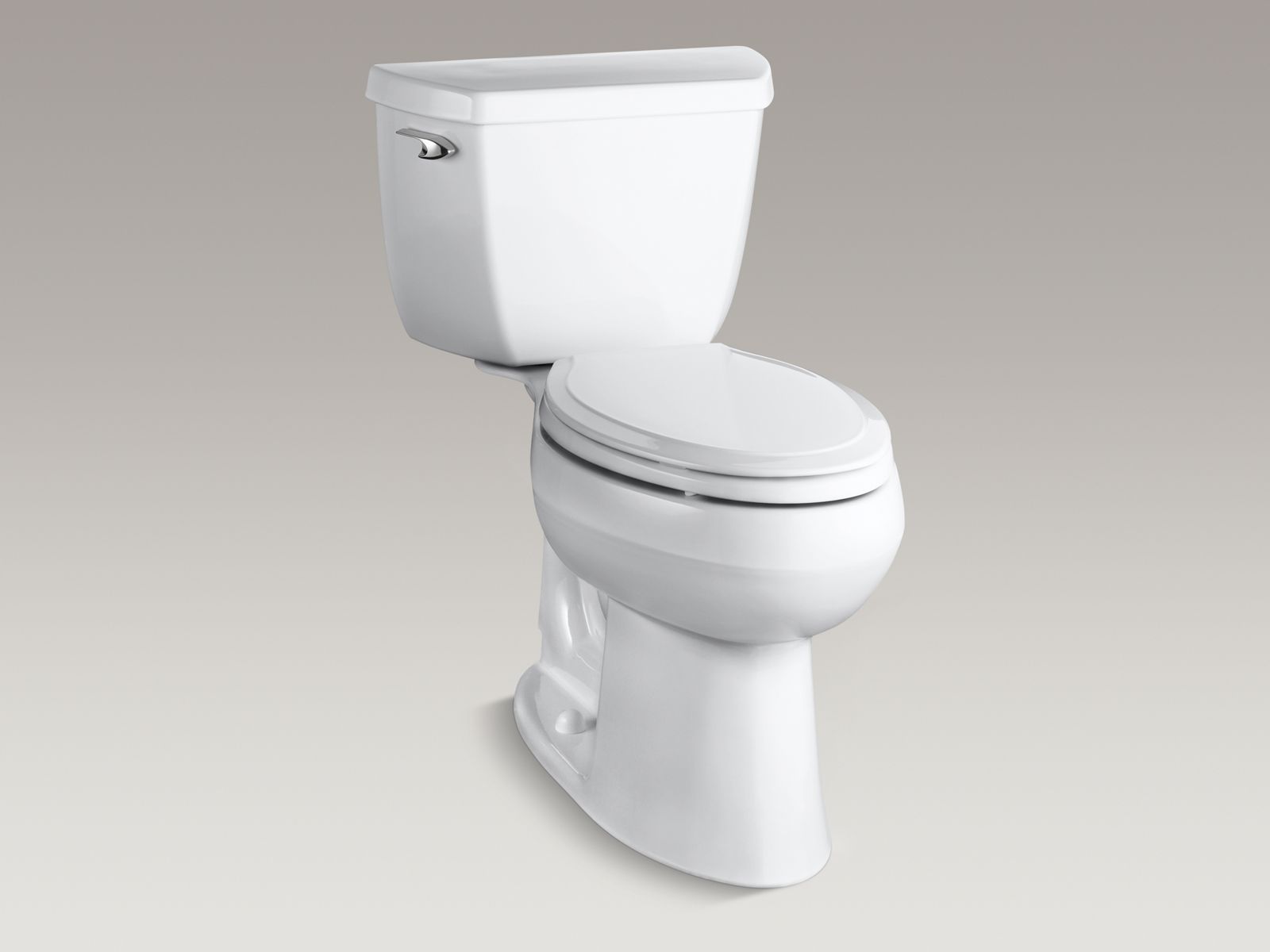 Highline(R) classic Comfort Height(R) two-piece elongated 1.6 gpf toilet with Class Five(R) flushing technology with tank cover locks