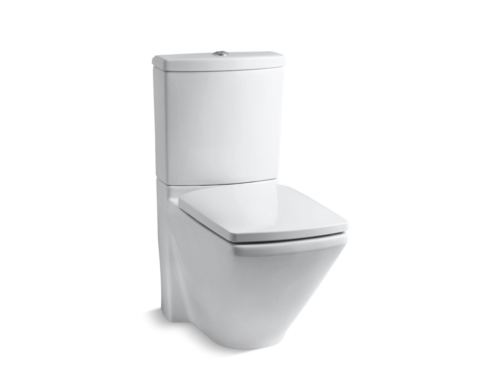Escale® Two-piece elongated toilet with skirted trapway, dual-flush