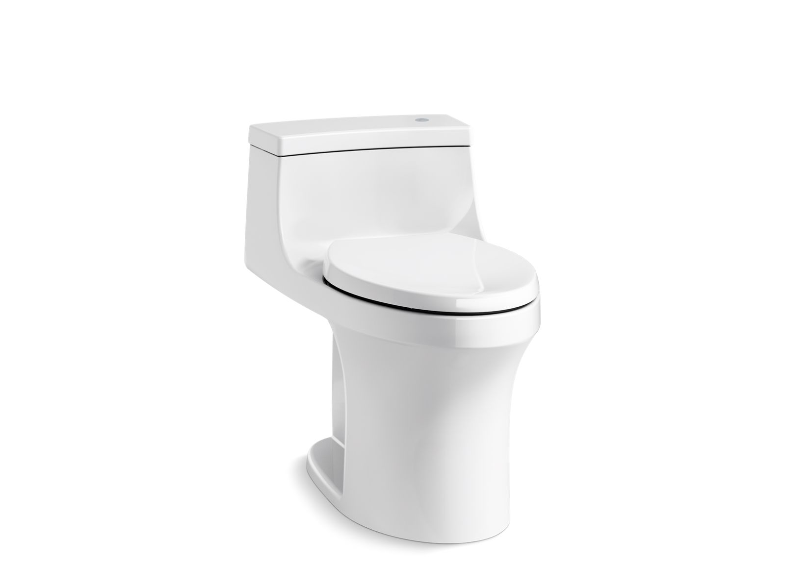 San Souci® Touchless one-piece compact elongated toilet with concealed trapway, 1.28 gpf