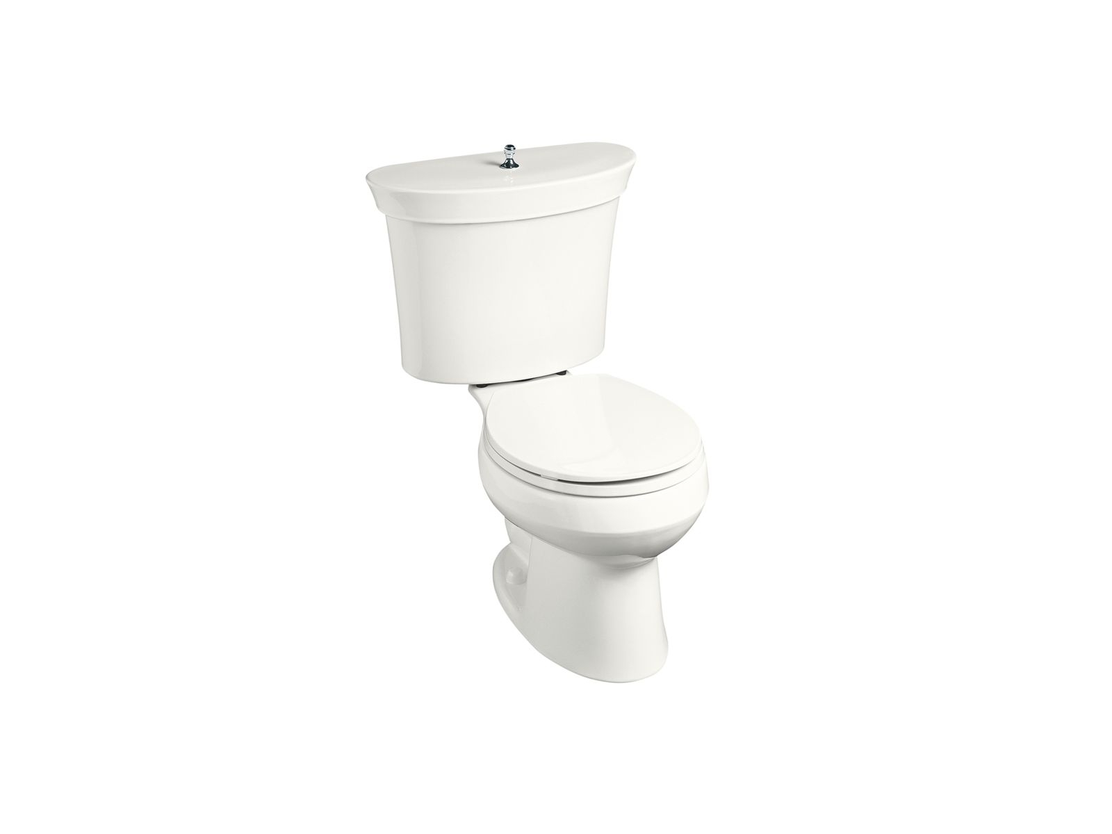 Serif(R) round-front toilet with Polished Chrome trip lever, less seat and supply