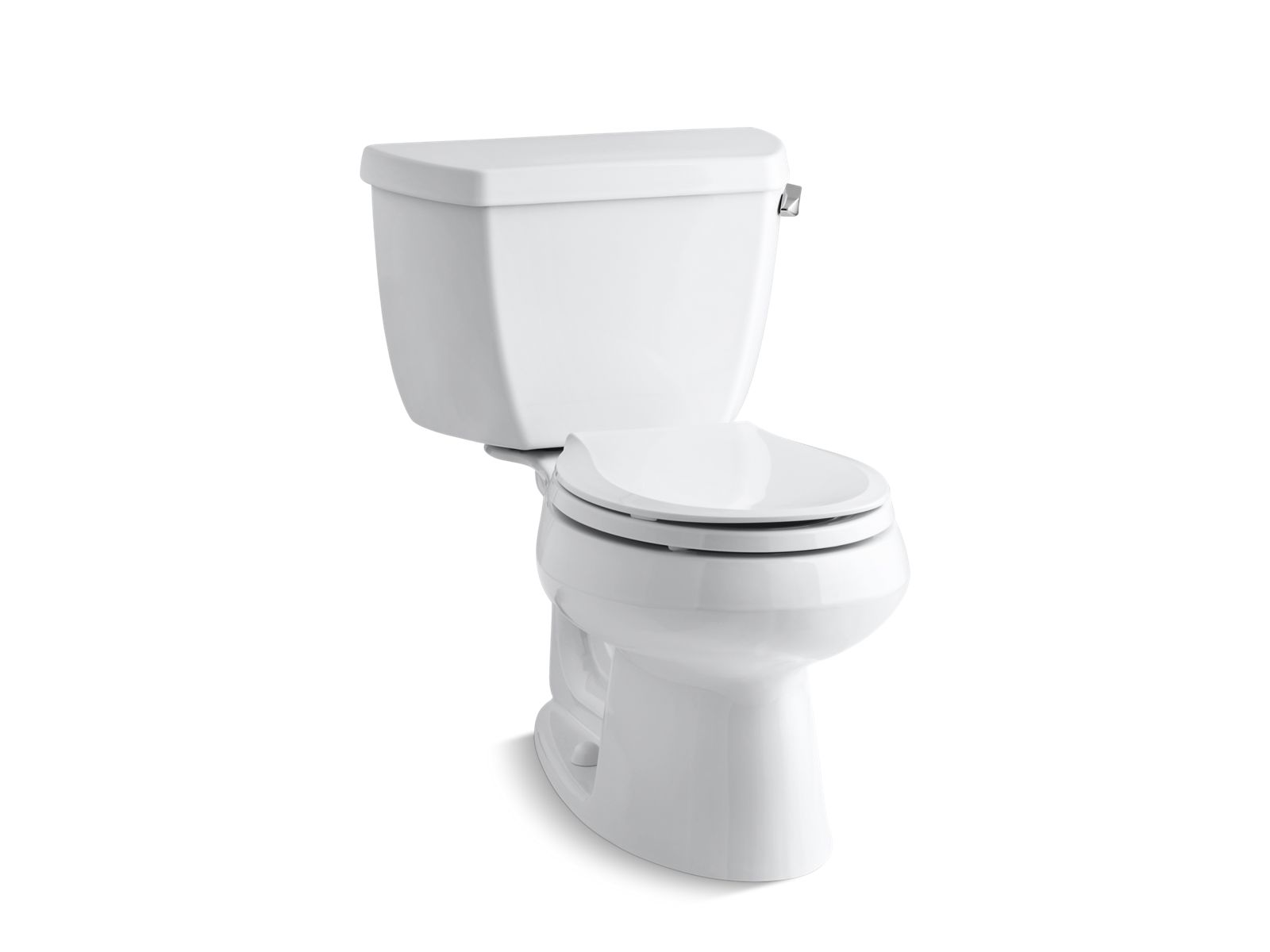 Wellworth® Classic Two-piece round-front 1.28 gpf toilet with right-hand trip lever and tank cover locks