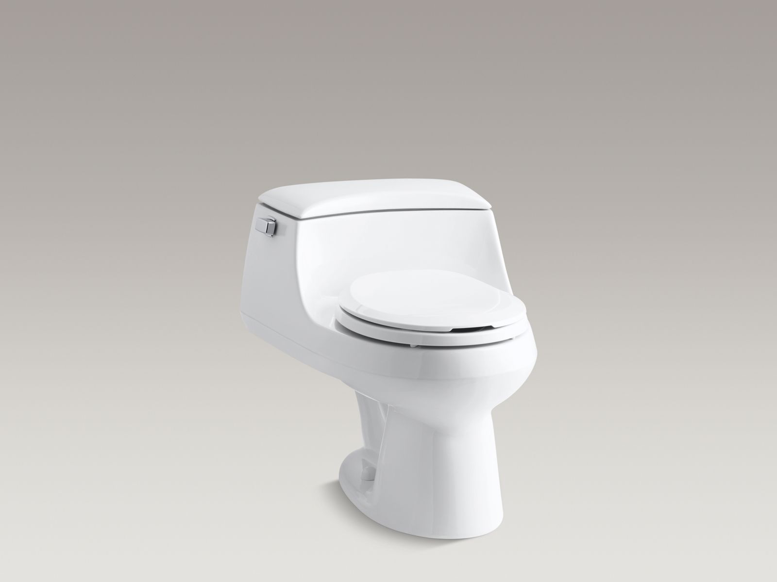 San Raphael® One-piece round-front toilet with concealed trapway, 1.6 gpf