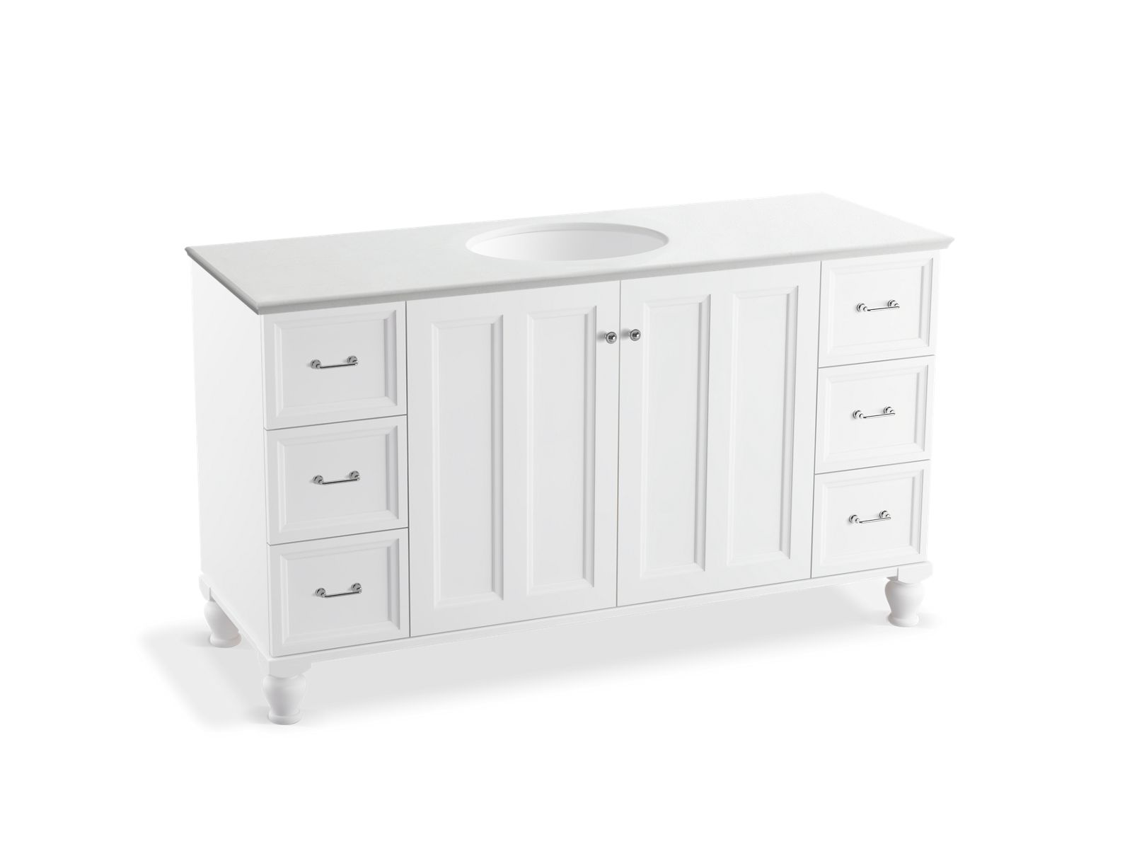 Damask® 60" bathroom vanity cabinet