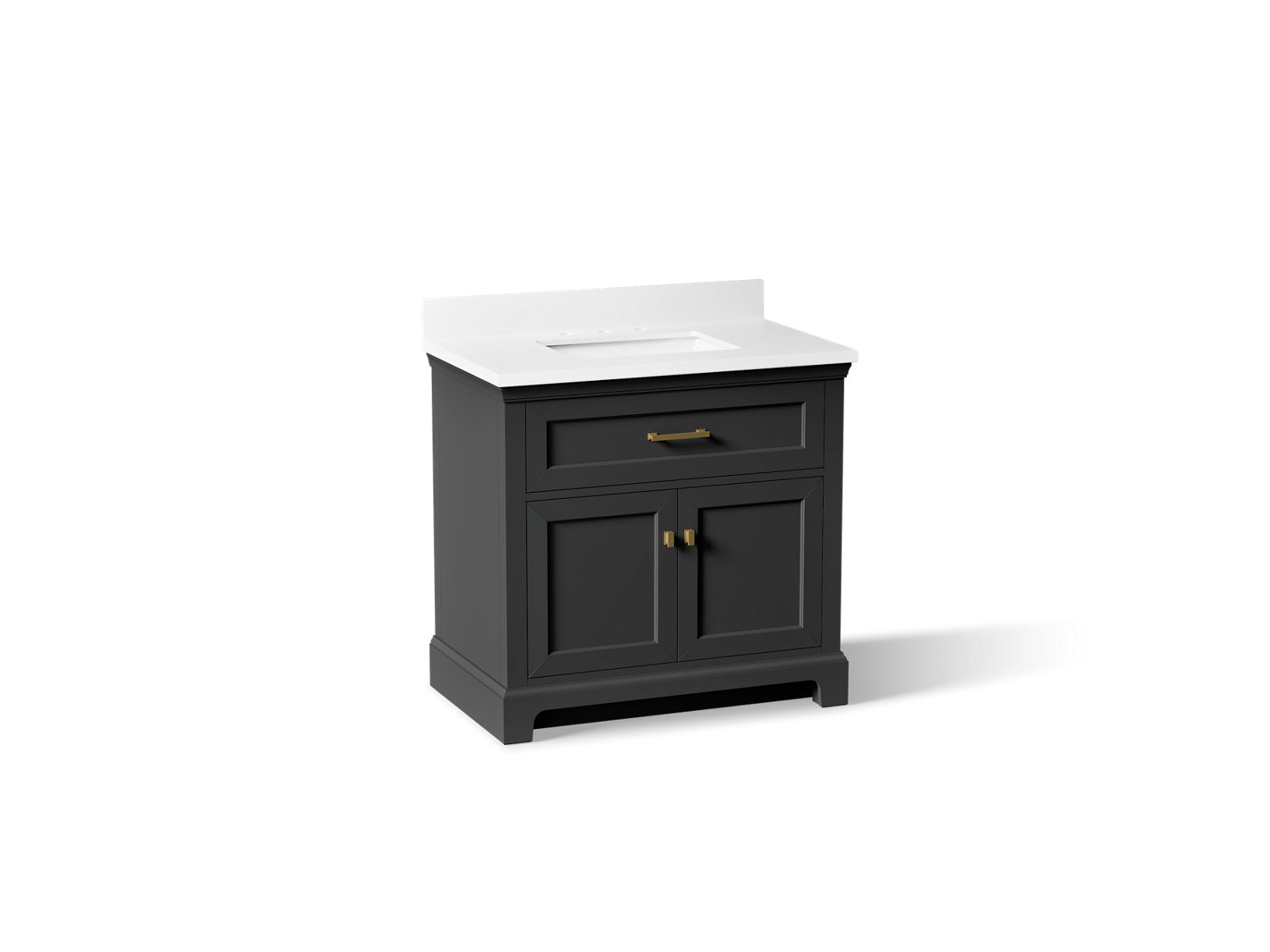Charlemontâ„¢ 36" bathroom vanity cabinet with sink and quartz top