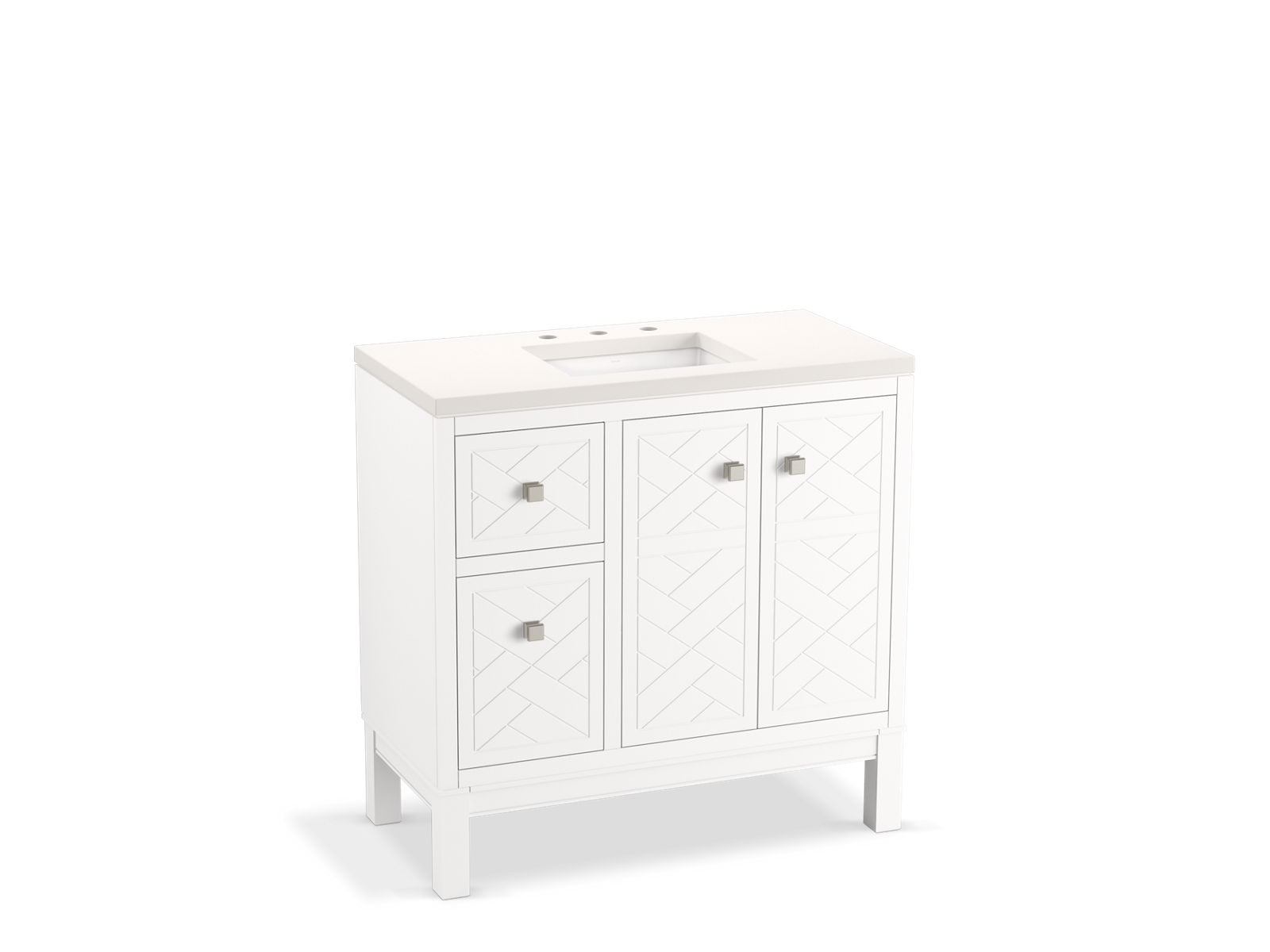 Beauxline® 36" bathroom vanity cabinet with sink and quartz top