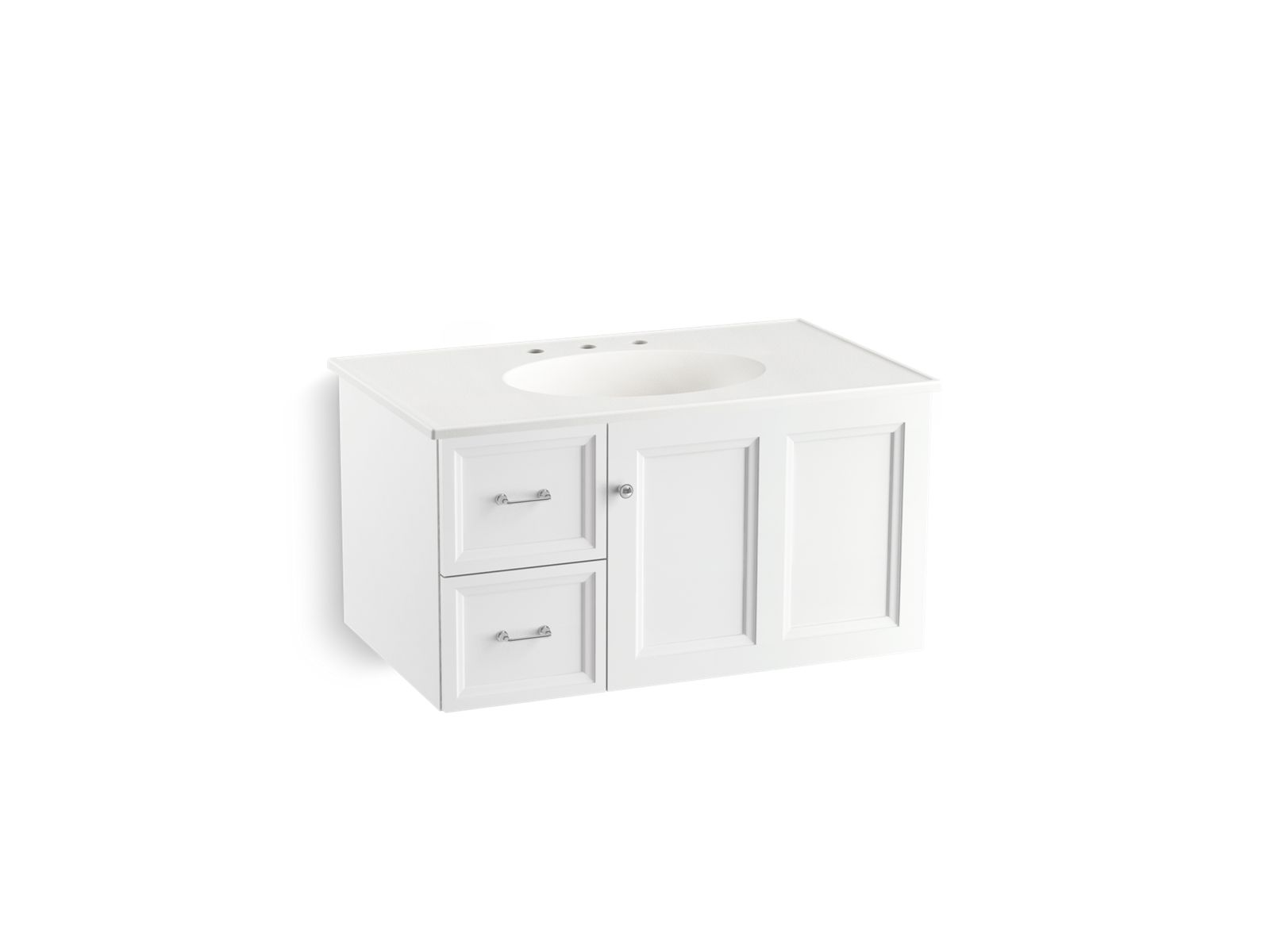 Damask® 36" wall-hung bathroom vanity cabinet